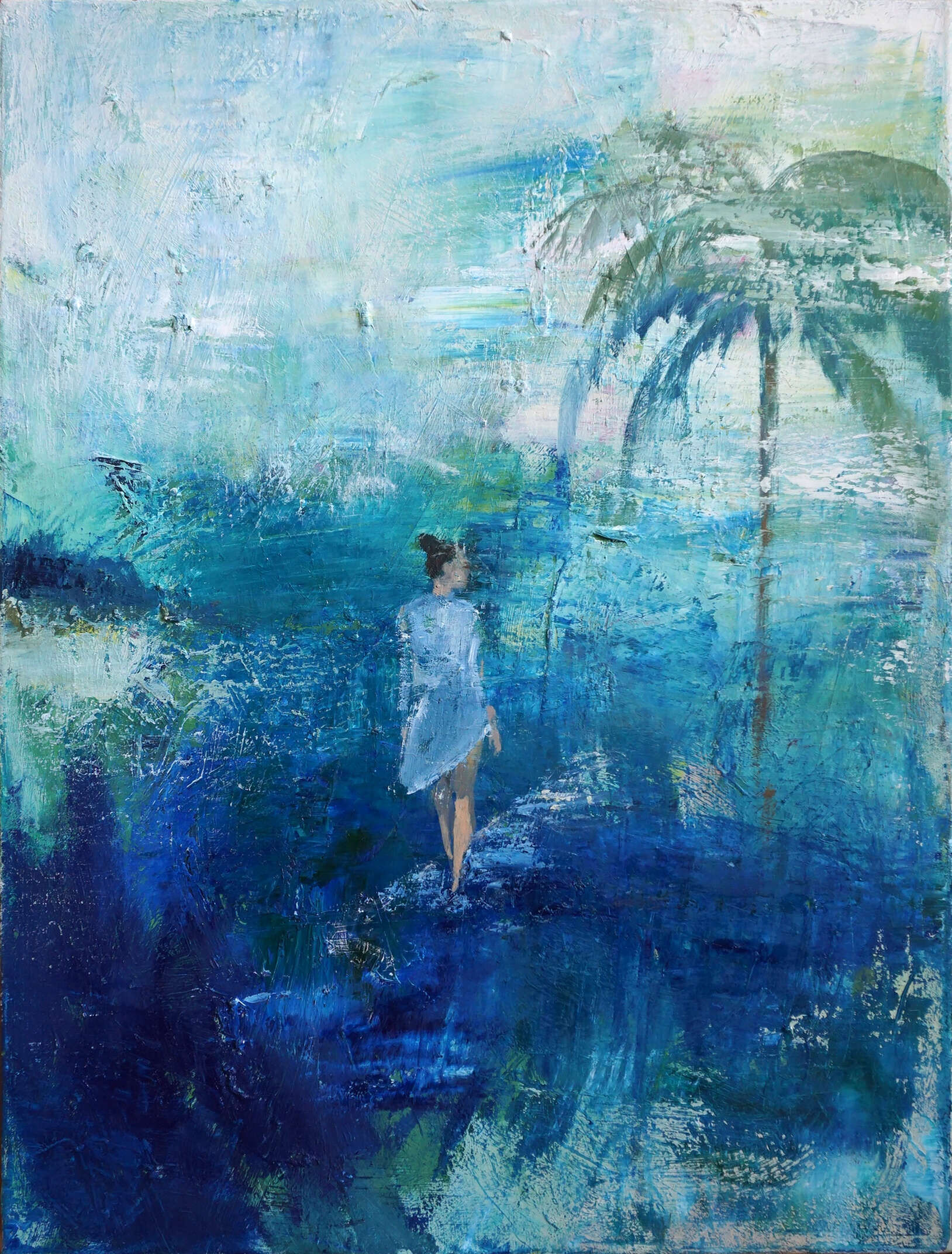 Frau mit Palme - Christian Herzig 1