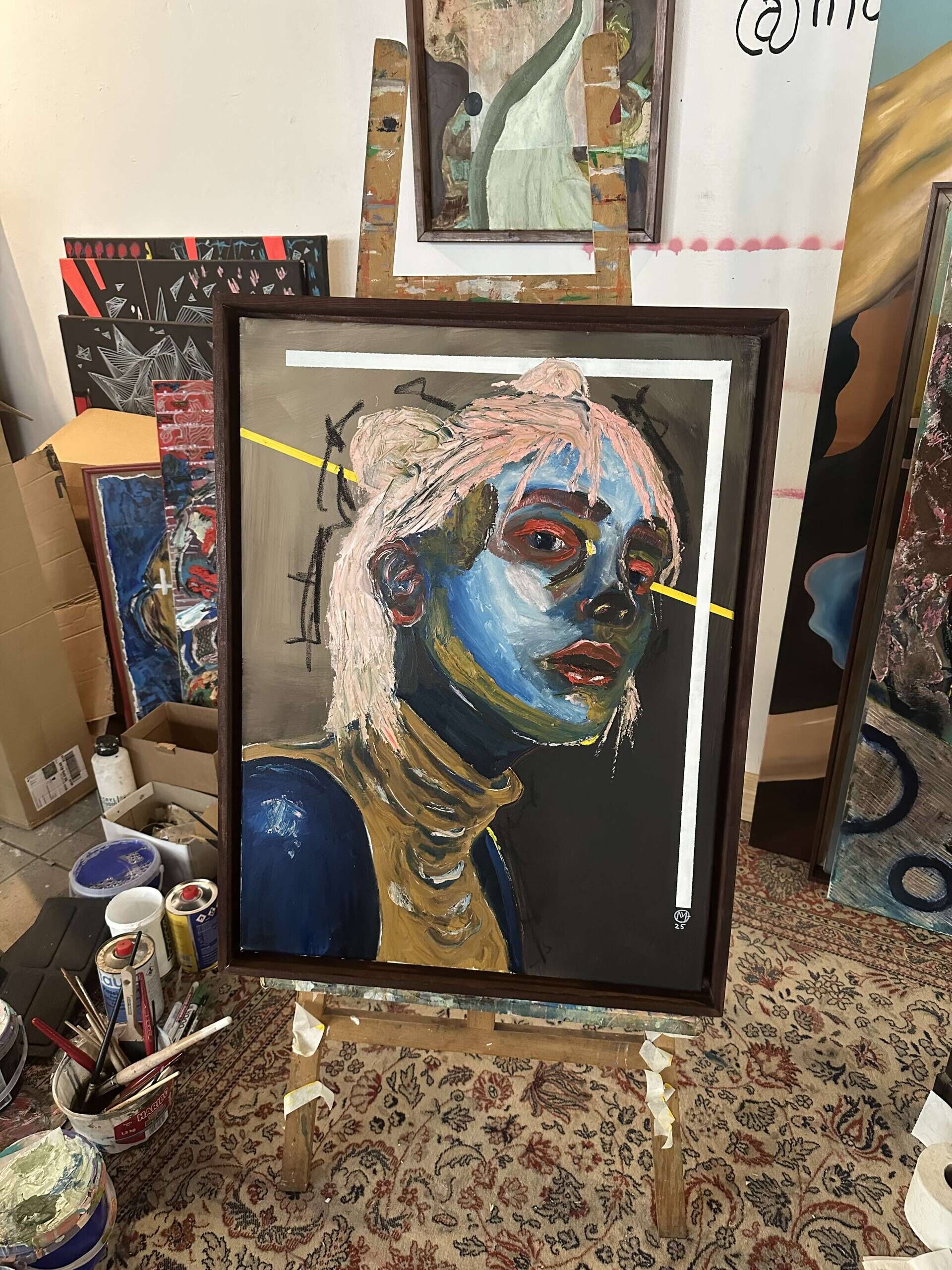 abstract portrait with pink hair (II) - Martin Collmann 2