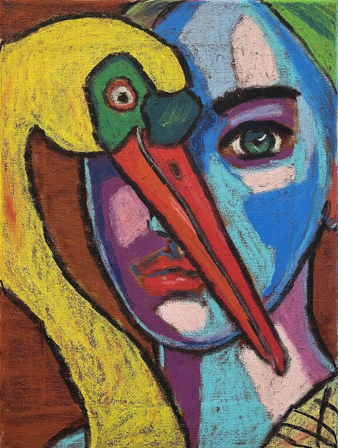 Der gelbe Vogel im Vordergrund  - Anna Hopfensberger 2