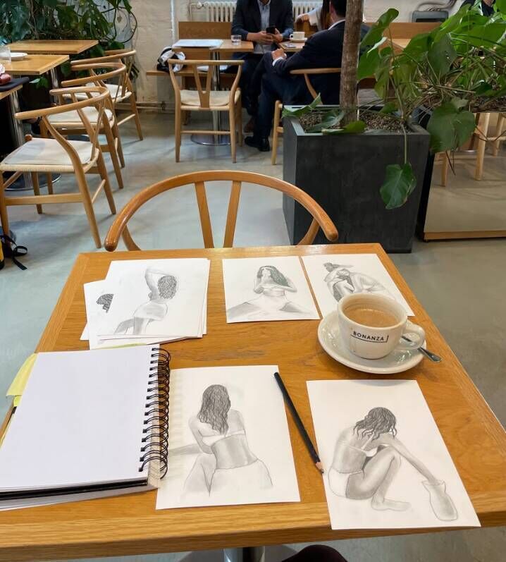 Subtle sketch of a woman 6