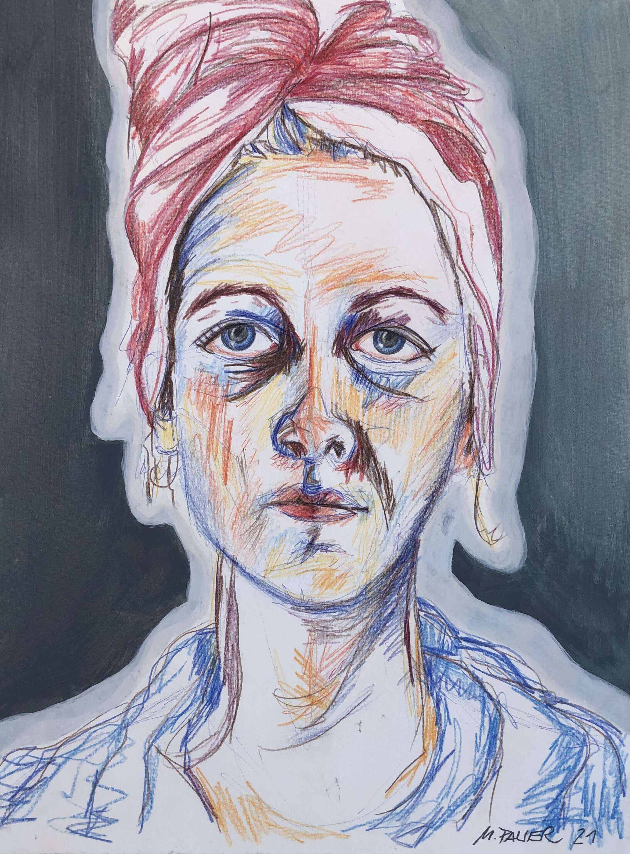 Frau mit Rotem Handtuch - Marlene Pauer 1