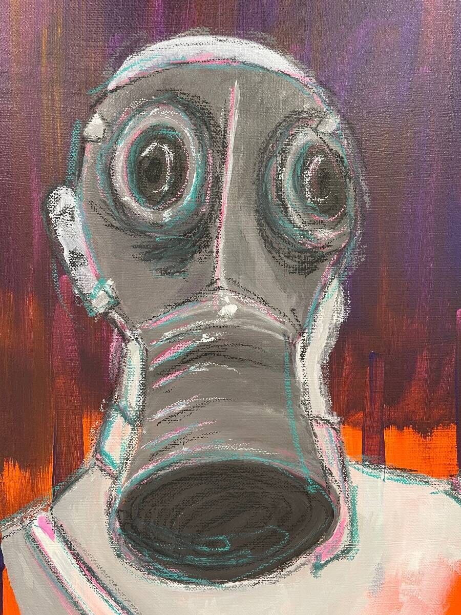 gas mask man