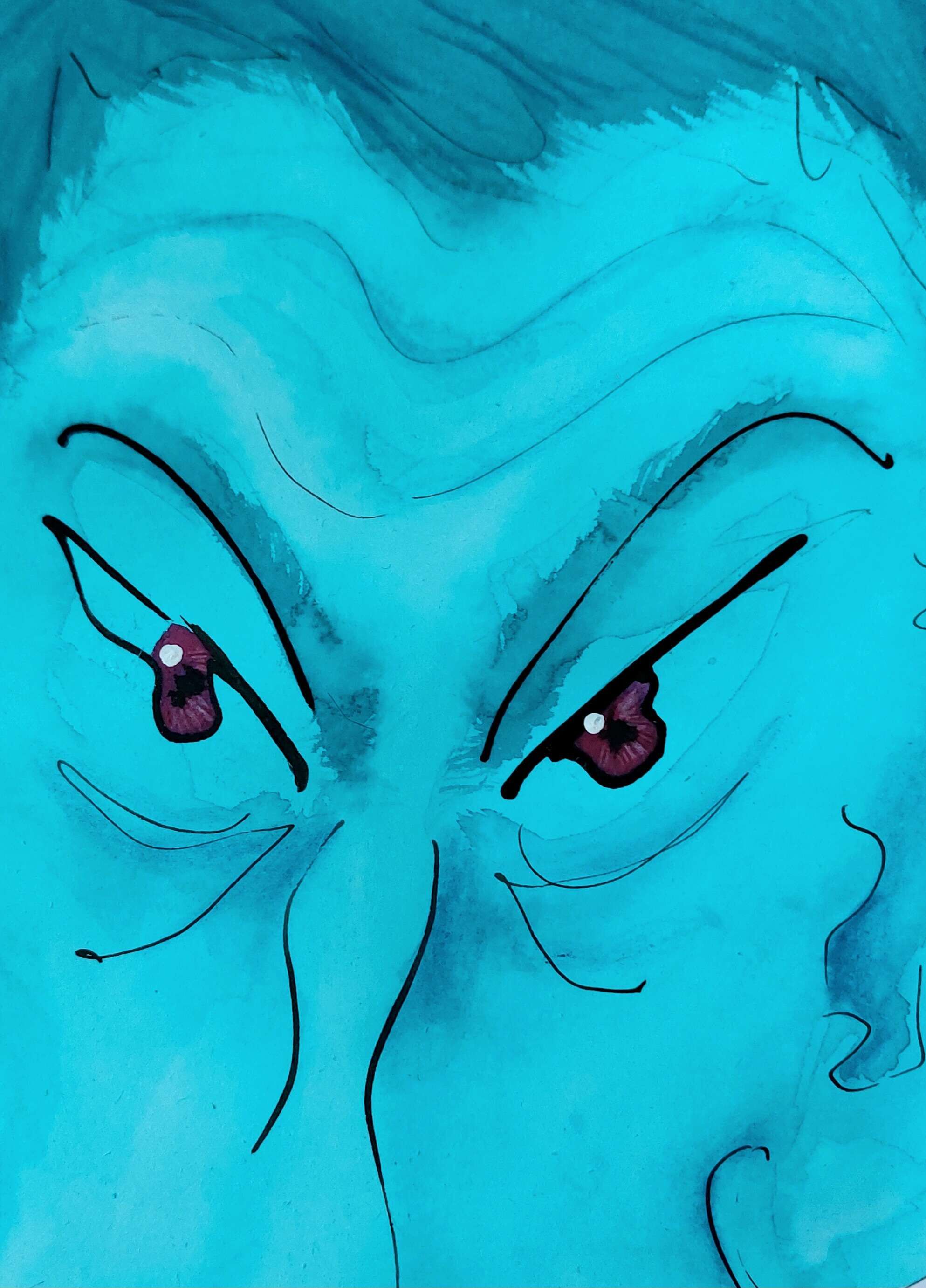 Durchdringender Blick - Karikatur eines Wesens - Alexander Straub 3