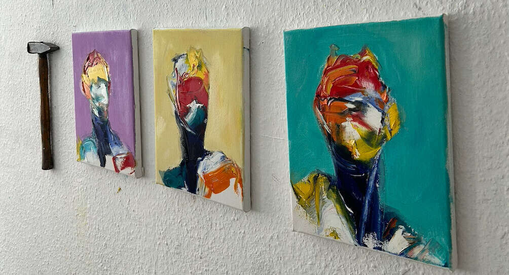 Portrait Studie Pastel Blau  - Leonel Perez 2
