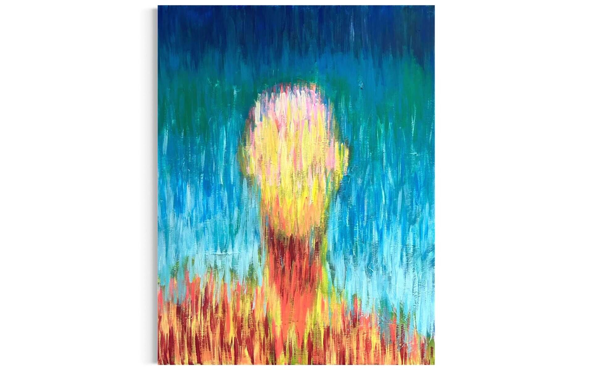 Portrait Blau und Gelb  - Leonel Perez 2