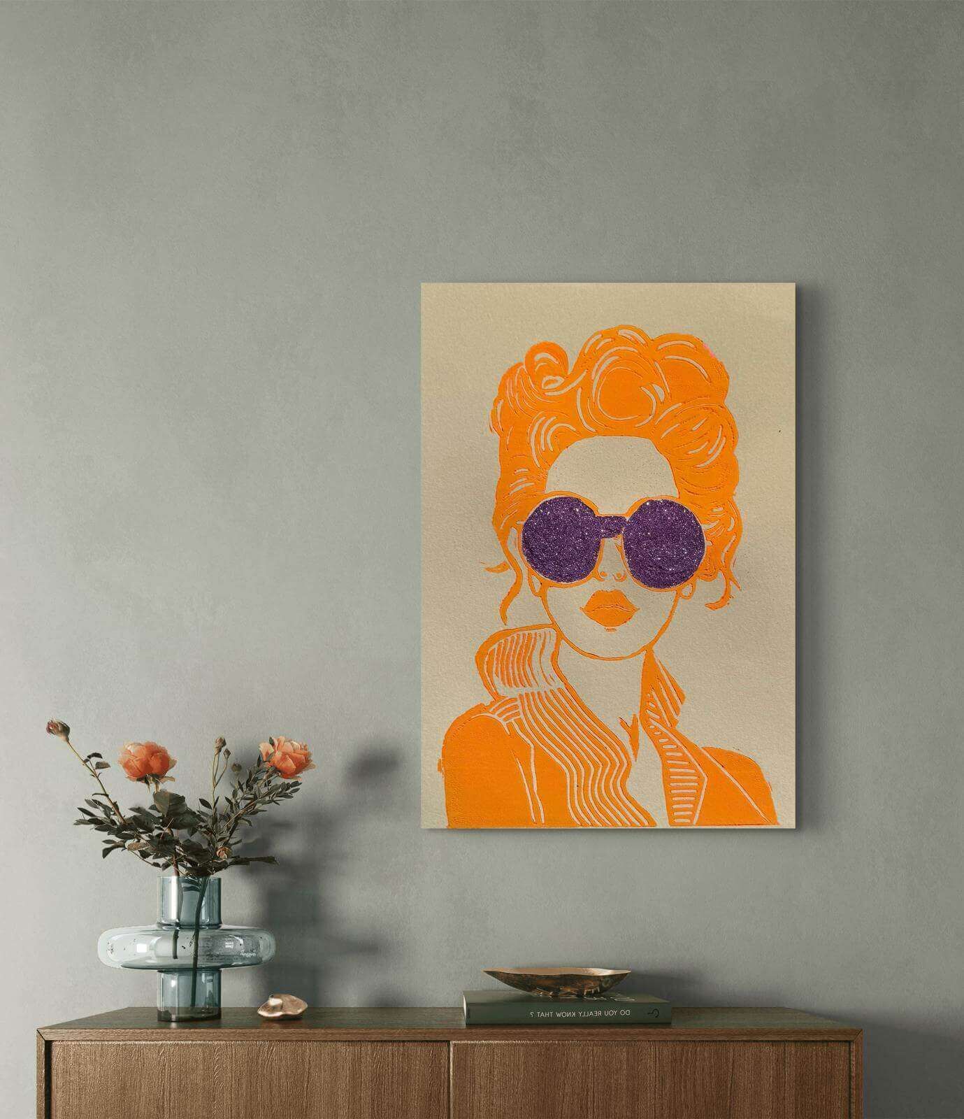 SOMMERGIRL VI Linoldruck - Sybille Stein 4