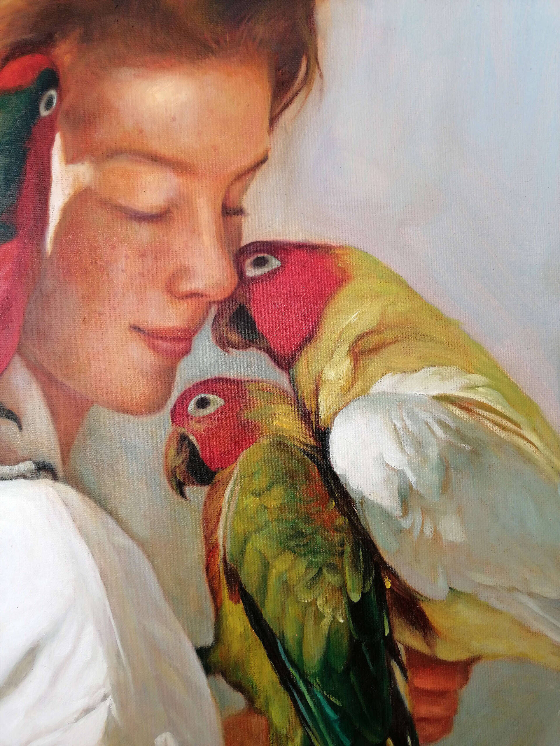 Frau mit Papageien - Christian Herzig 3