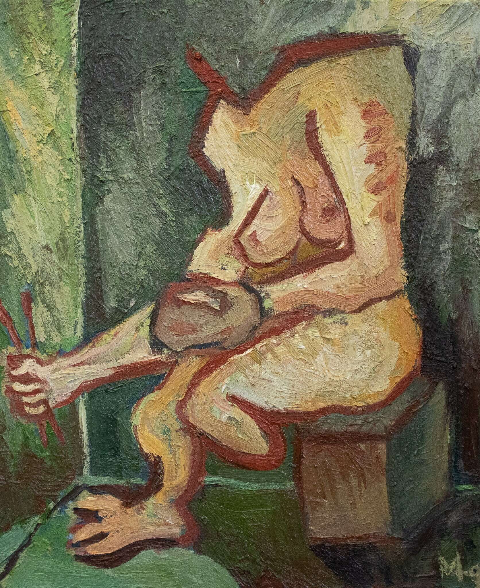 Sitzende Malerin - Quang Minh Tran 1