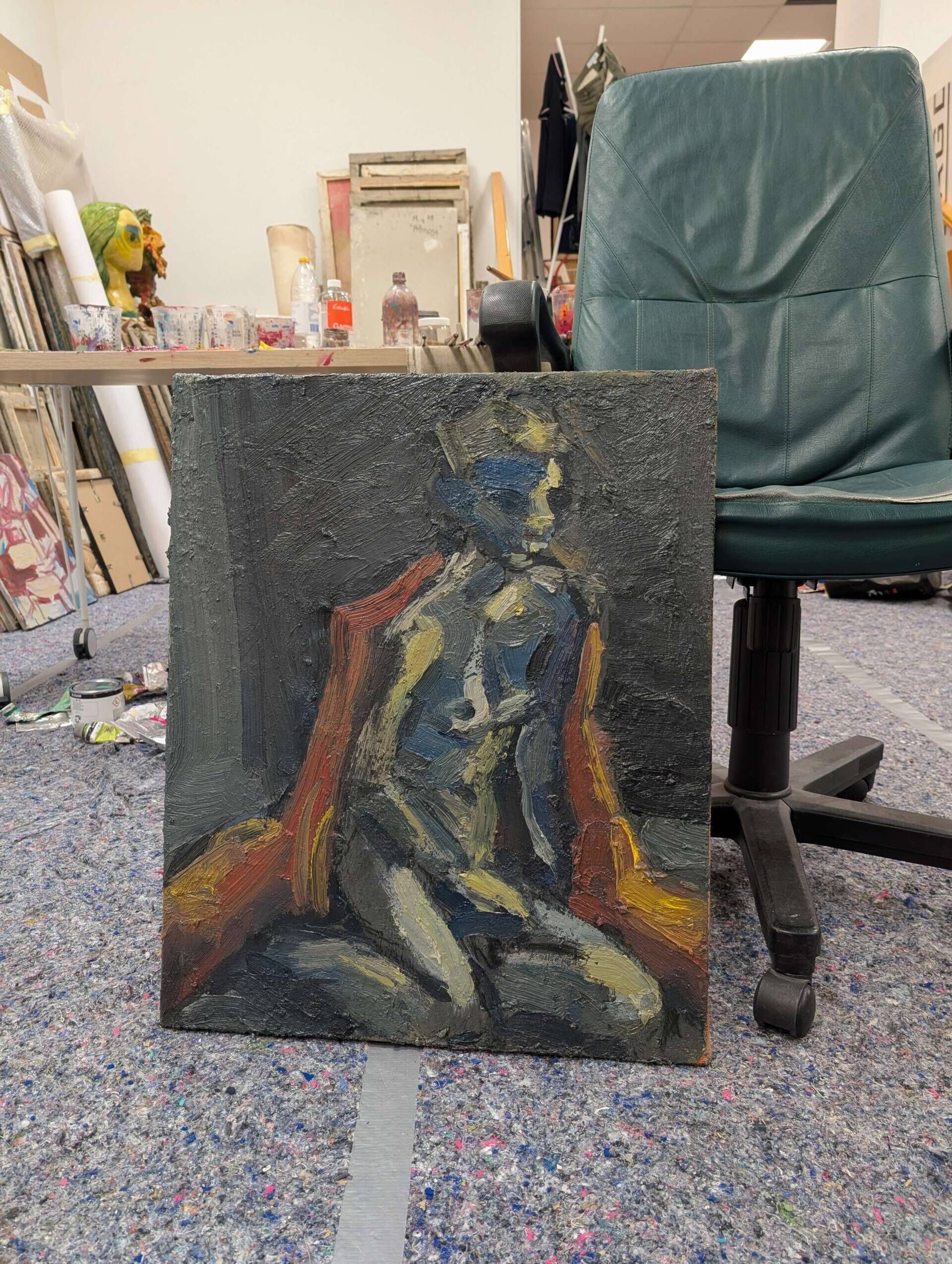 Sitting nude with blanket - Quang Minh Tran 2