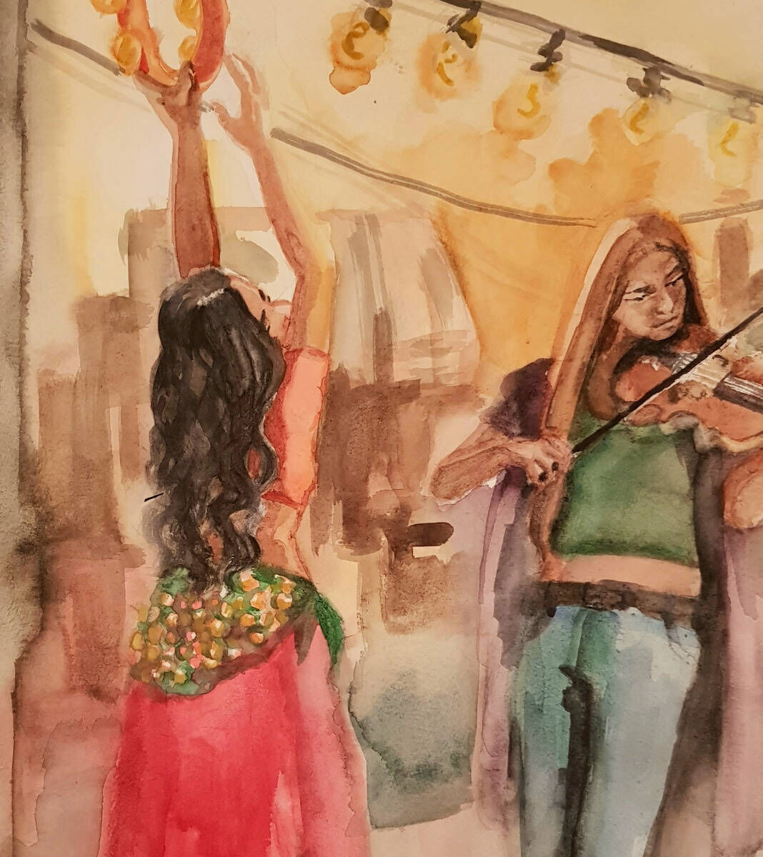 Straßenmusik und Tanz