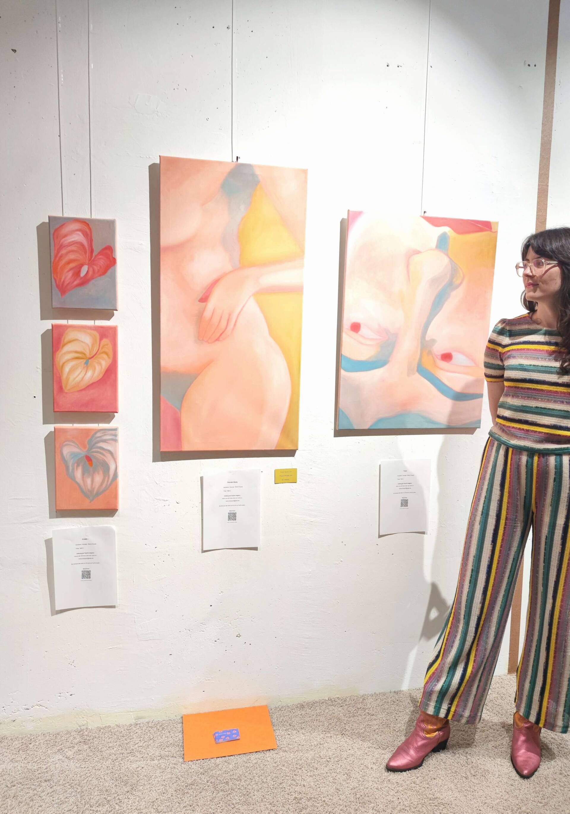 Flamingo FLWRS Triptychon - Maria  Krause 1