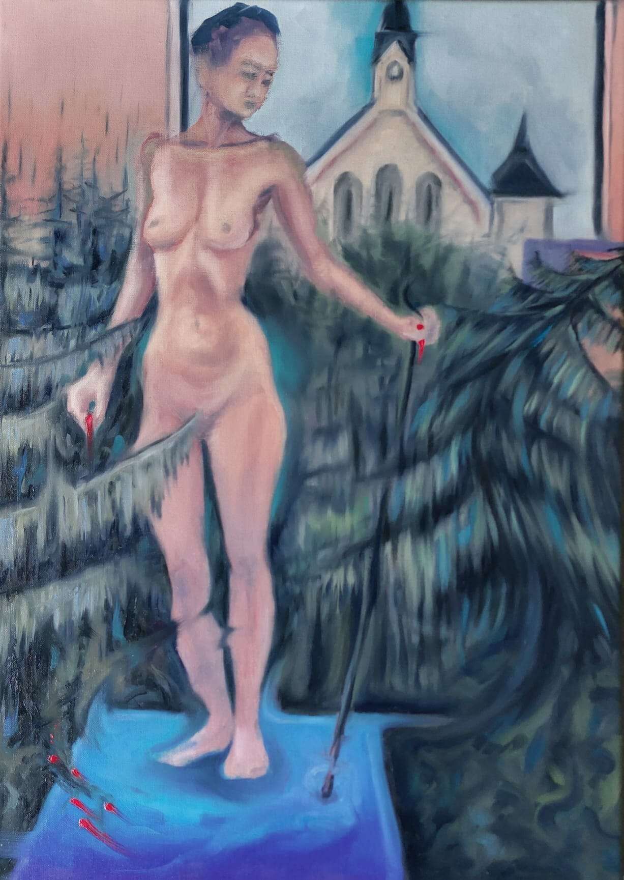 Blauer Untergrund im Wald - Alexander Straub 1