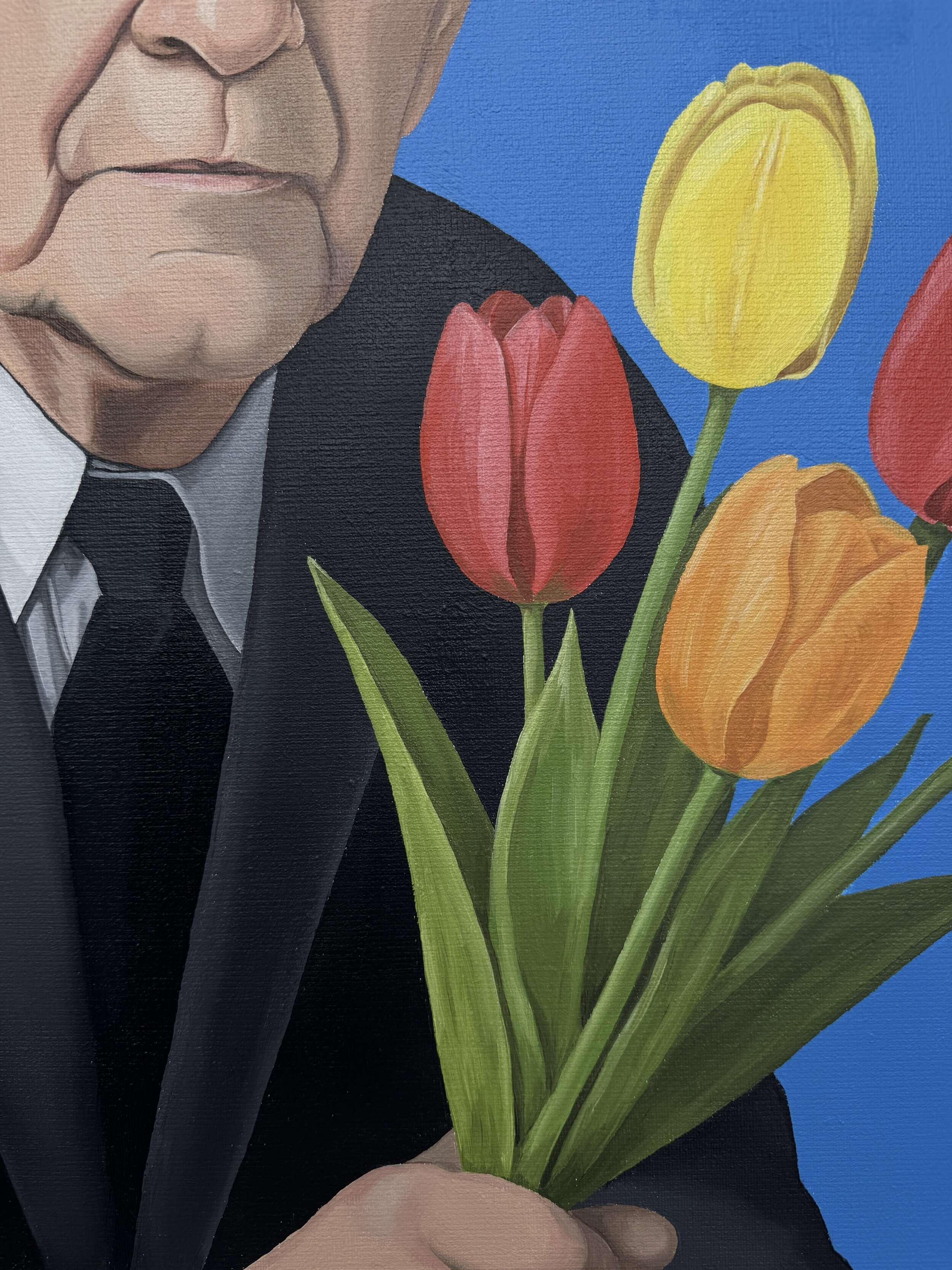Mann mit Tulpenstrauß  - Julia Oleinicenko 2