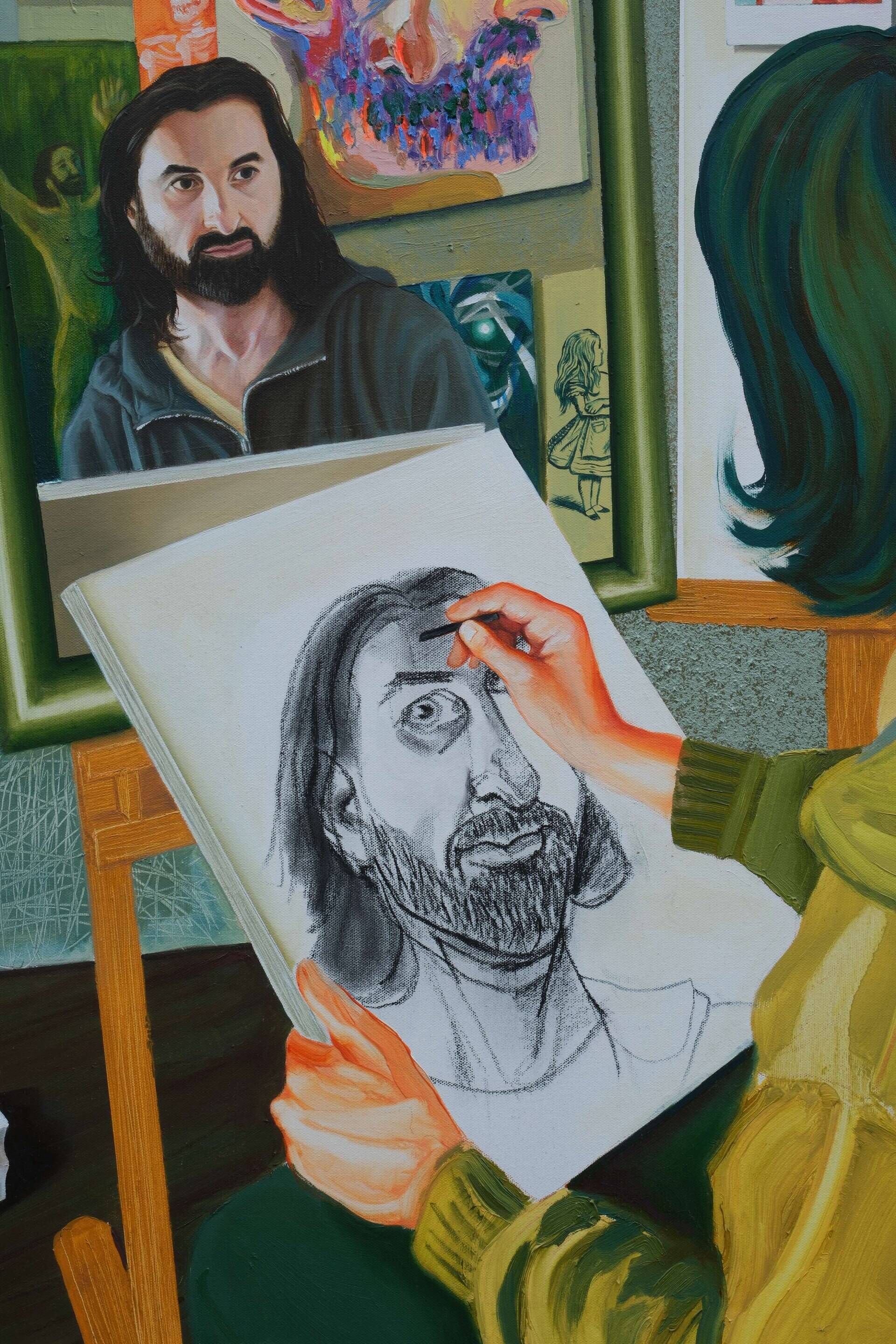 "Wer bist du?" fragte die Raupe und Alice eilte in ihr Atelier, um es herauszufinden - Christian Horras 1