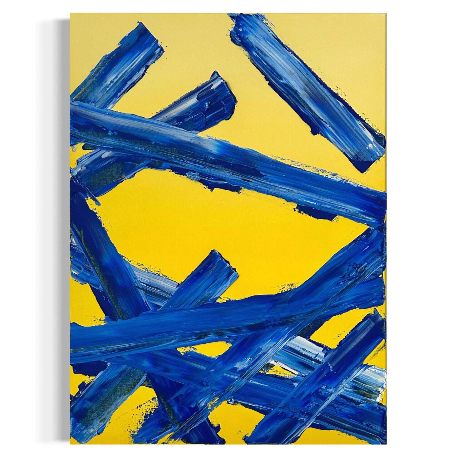 Blue and Yellow Abstract - Leonel Perez 2