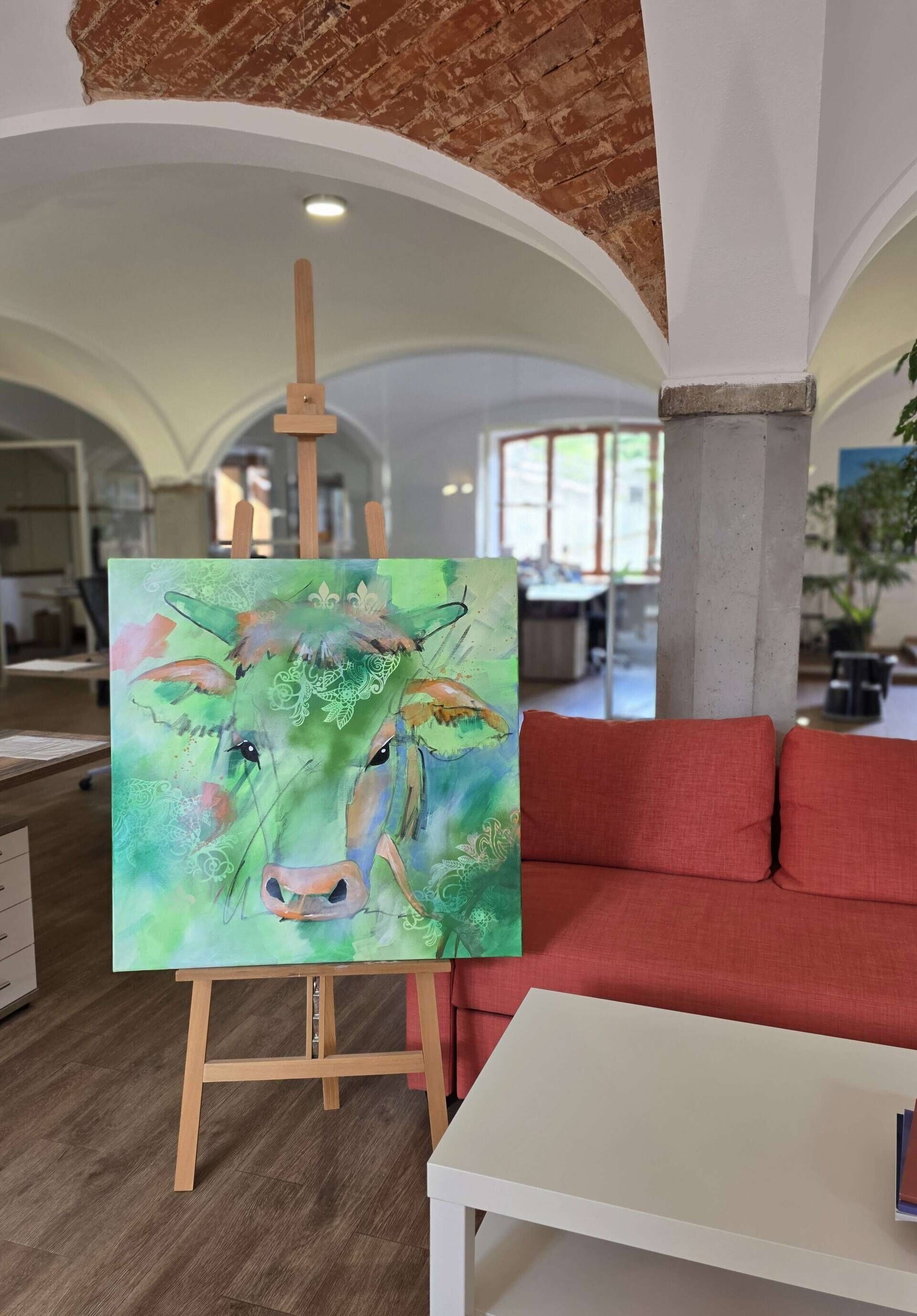"Kuhportrait im Grünen" - Johanna Schneider 2