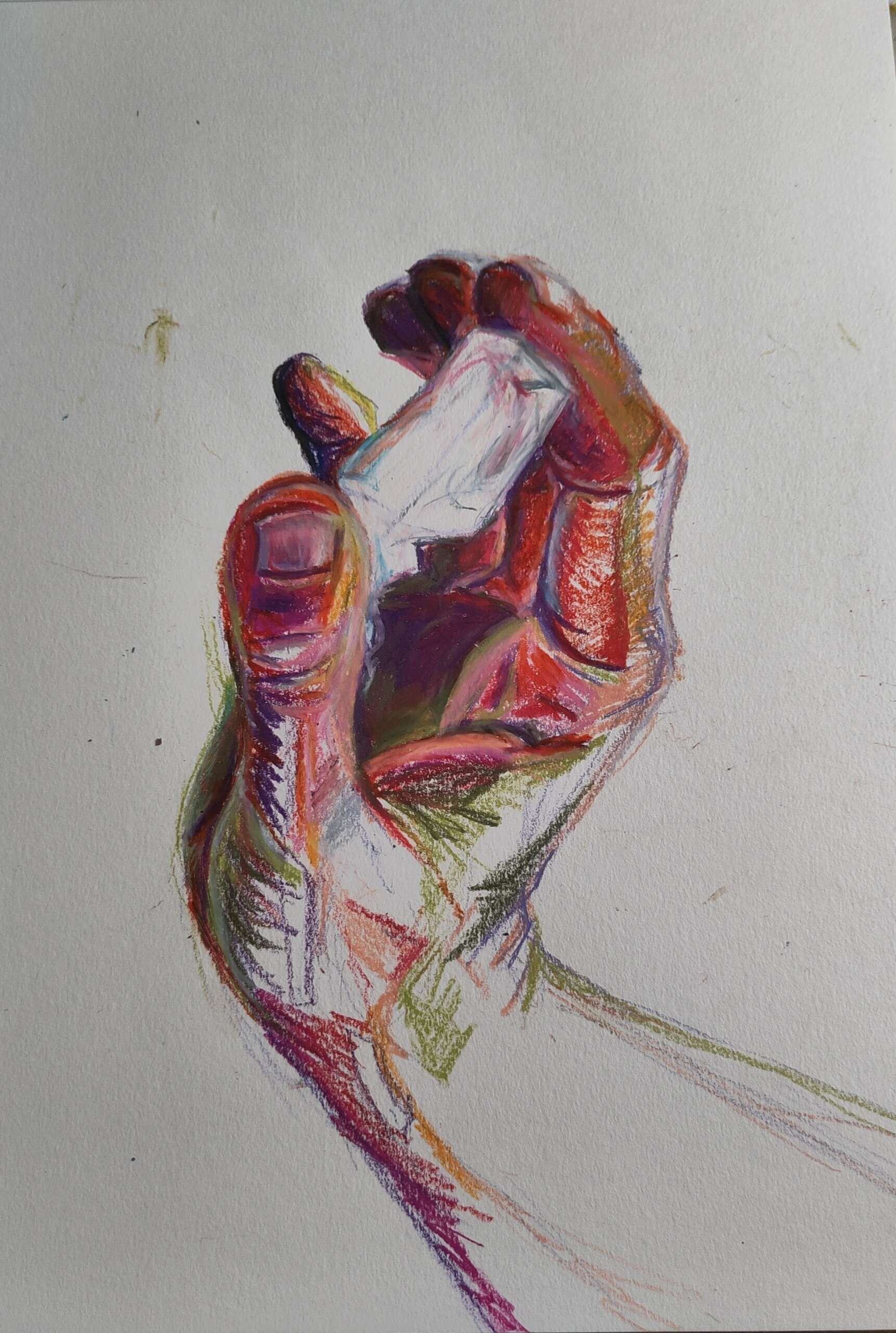 Handstudie Eiswürfel  - Merle Renkl 1