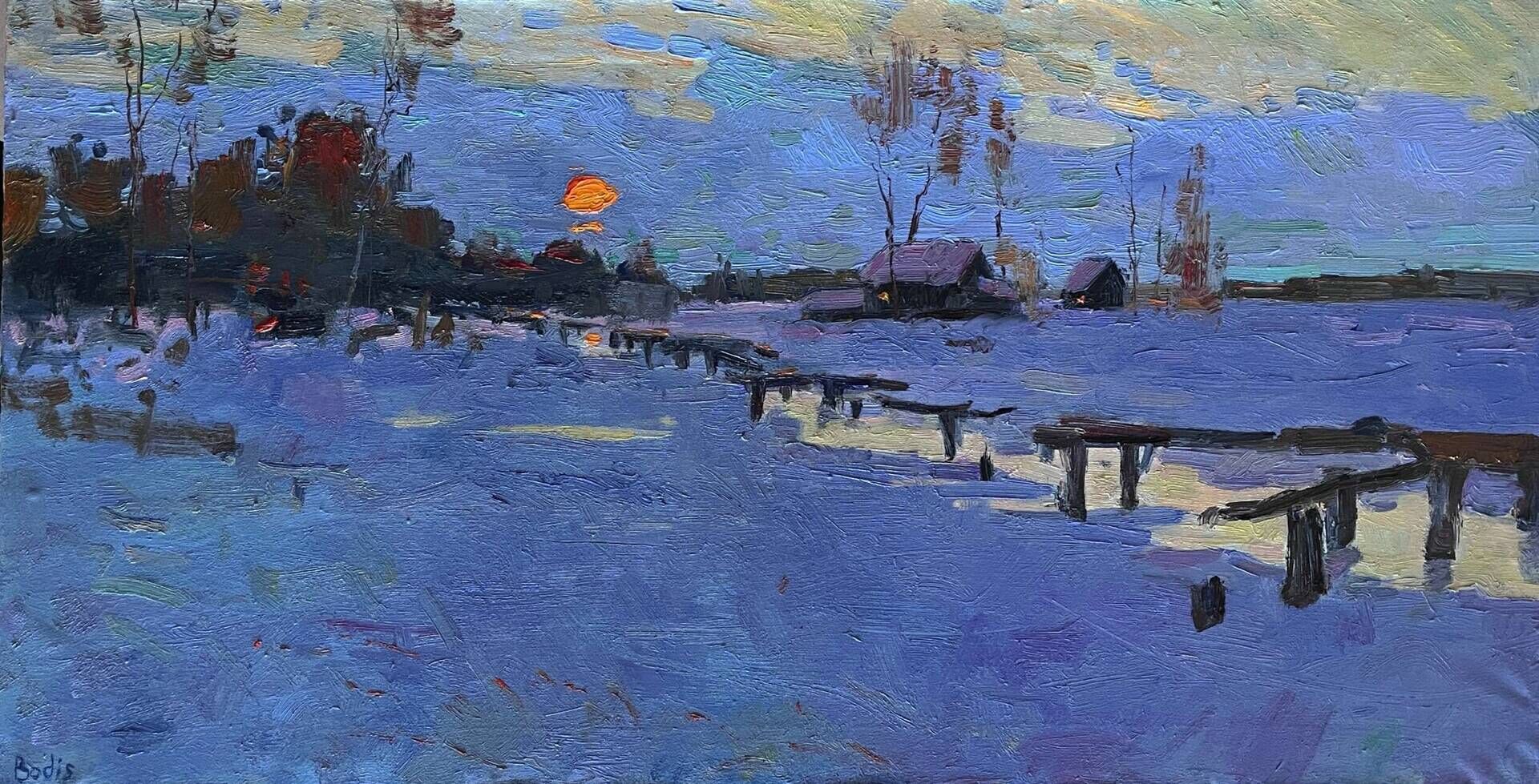 Frosty evening - Bohdan  Dobrivskyi  1