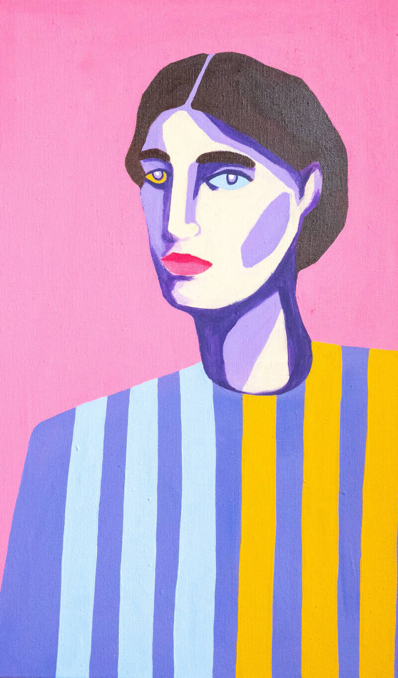 Portrait of a Lady in Stripes - Pauline Prasser 1