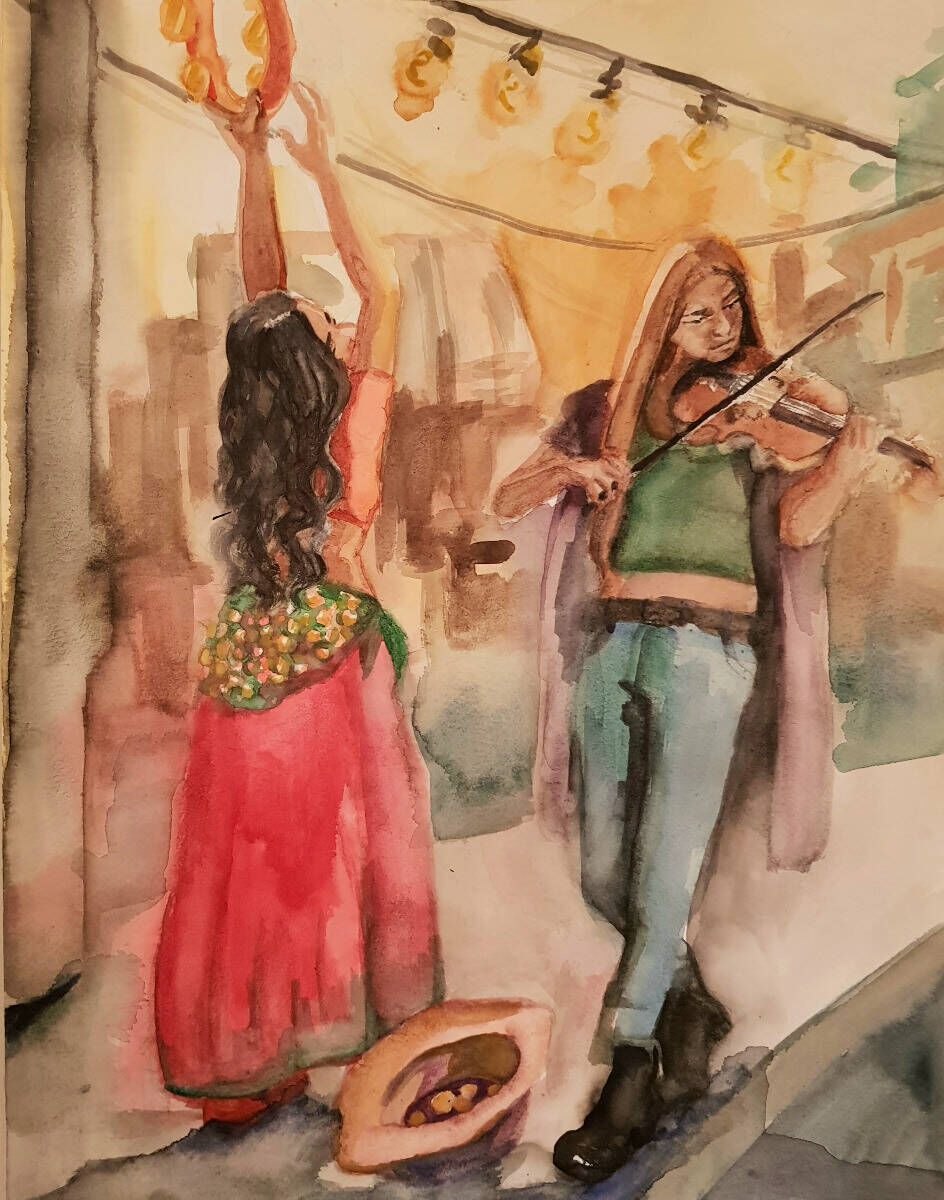 Straßenmusik und Tanz