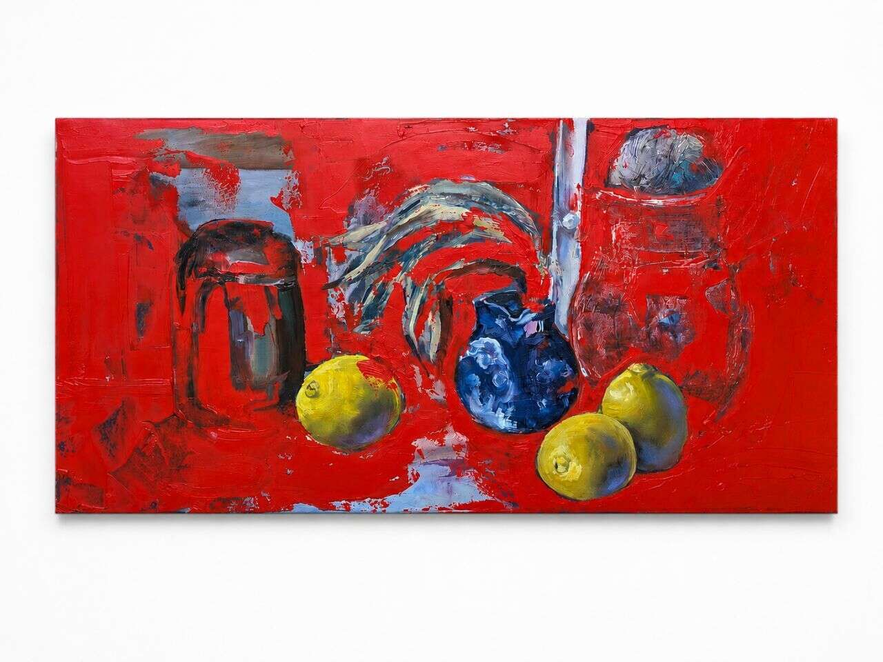 Stillleben mit Zitronen und blauer Fayencevase - Yevheniia Fedosova 1