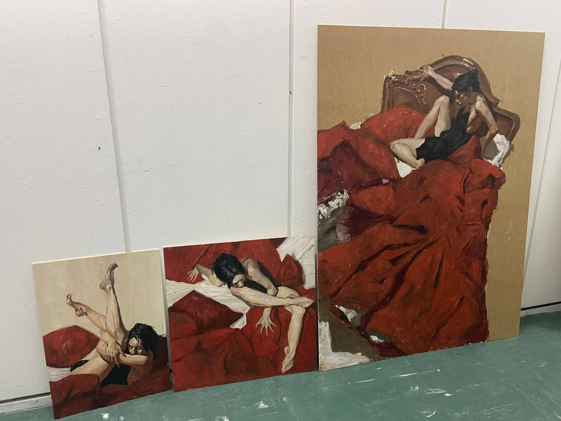 Ellen in red sheets I - Lilli Geyer 1