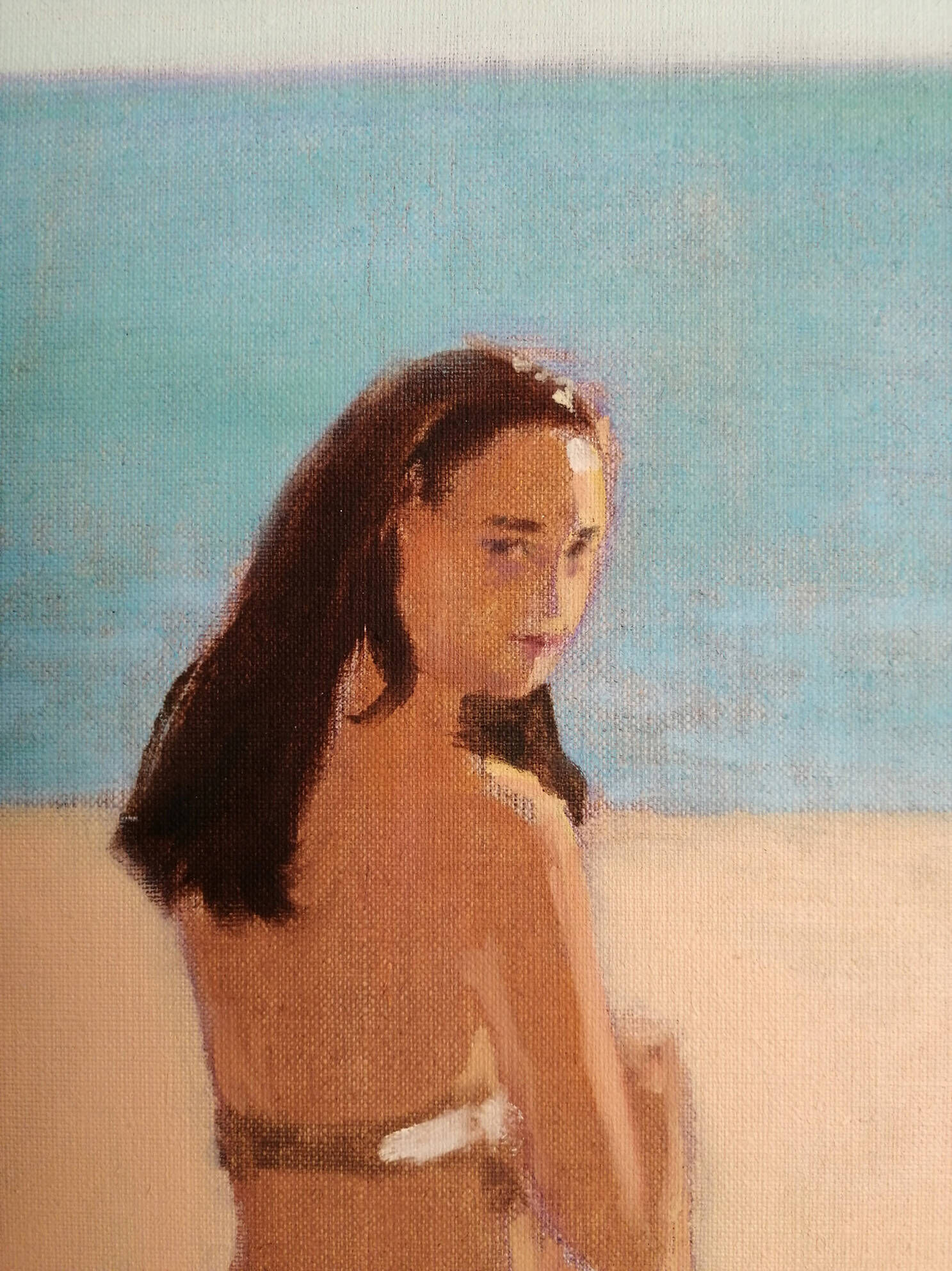 Frau am Strand II - Christian Herzig 1