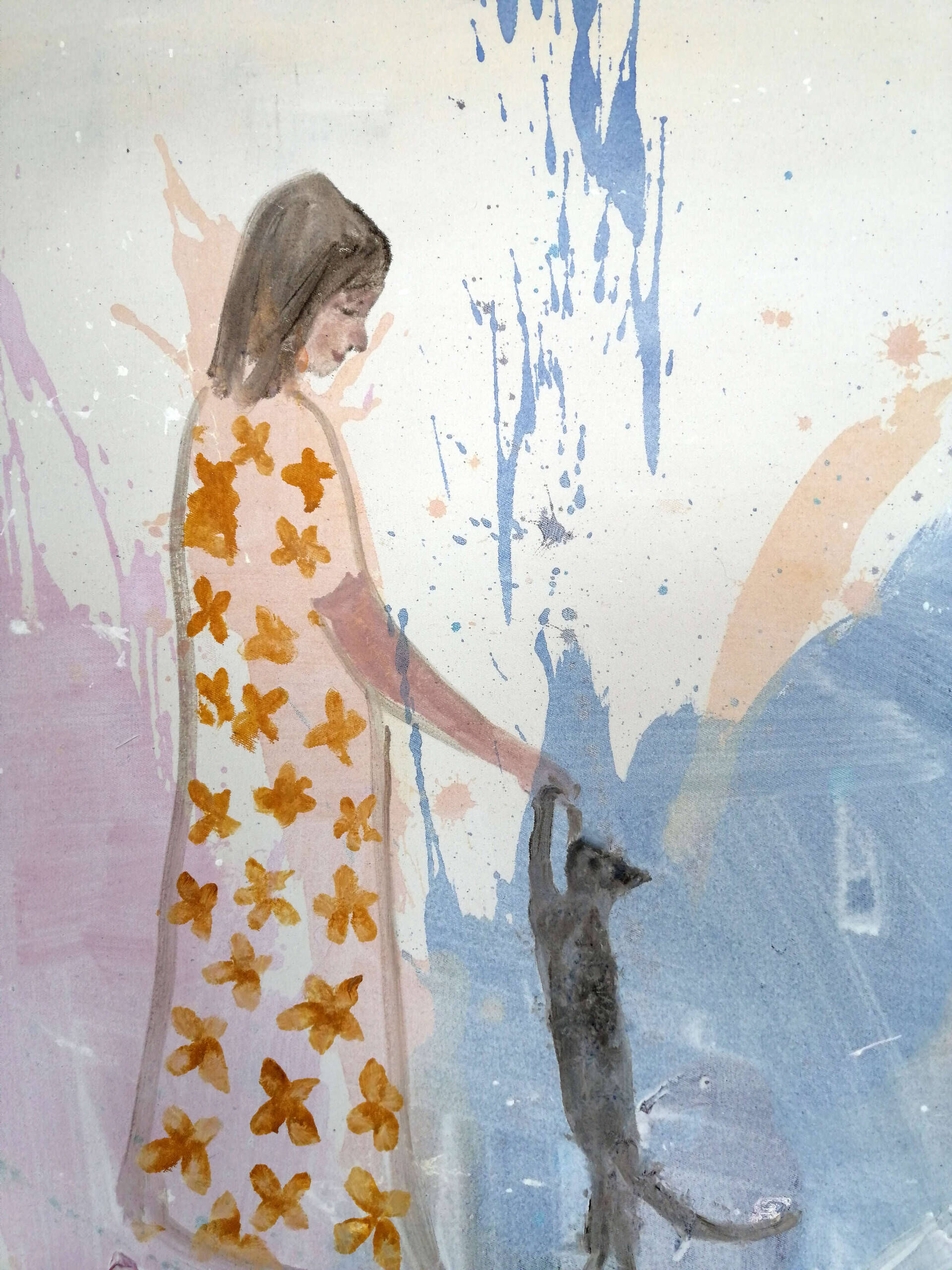 Frau mit Katze - Christian Herzig 2