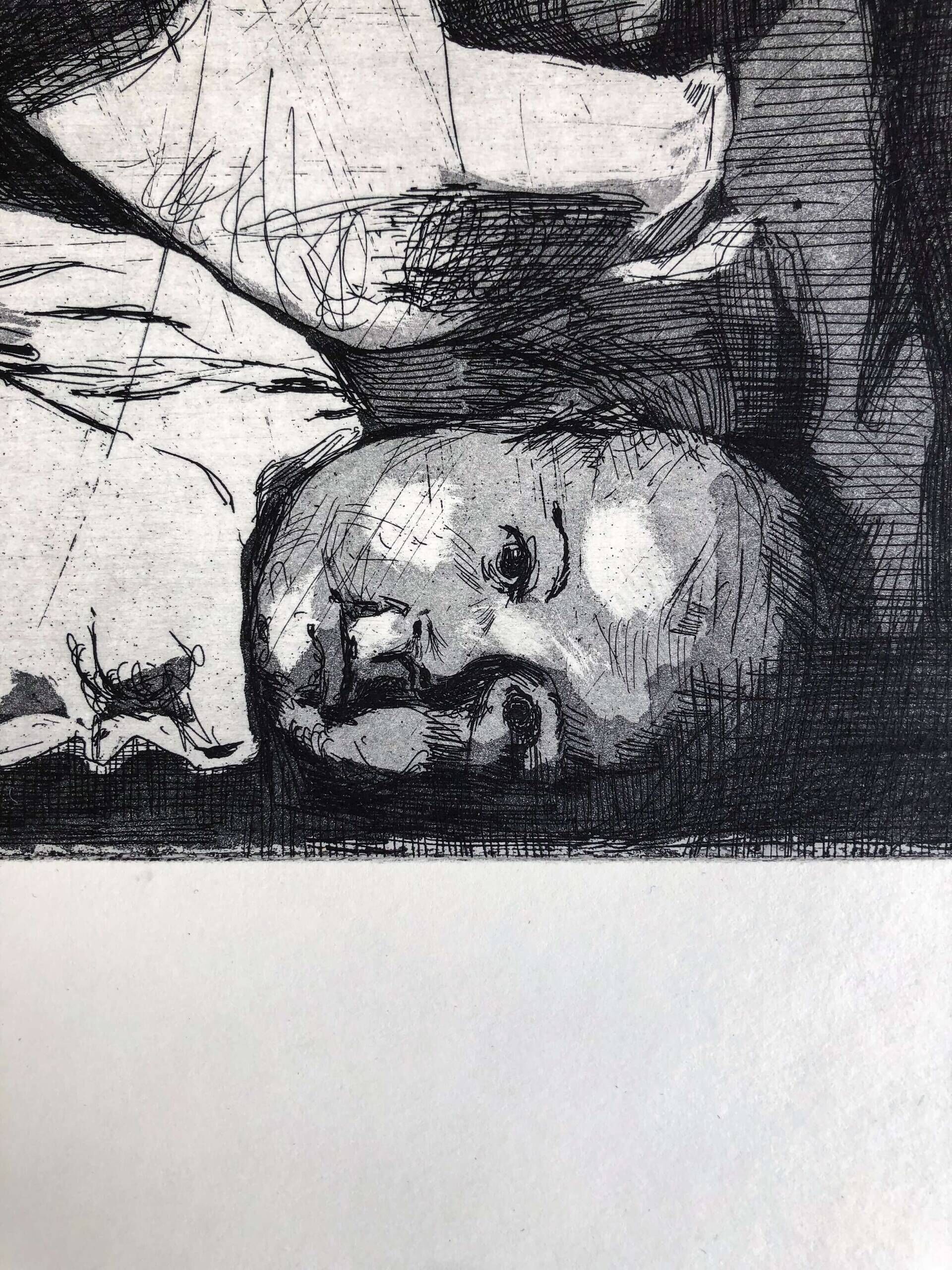 ohne Titel (Zigarette und Kind) - Julius Fischer 1