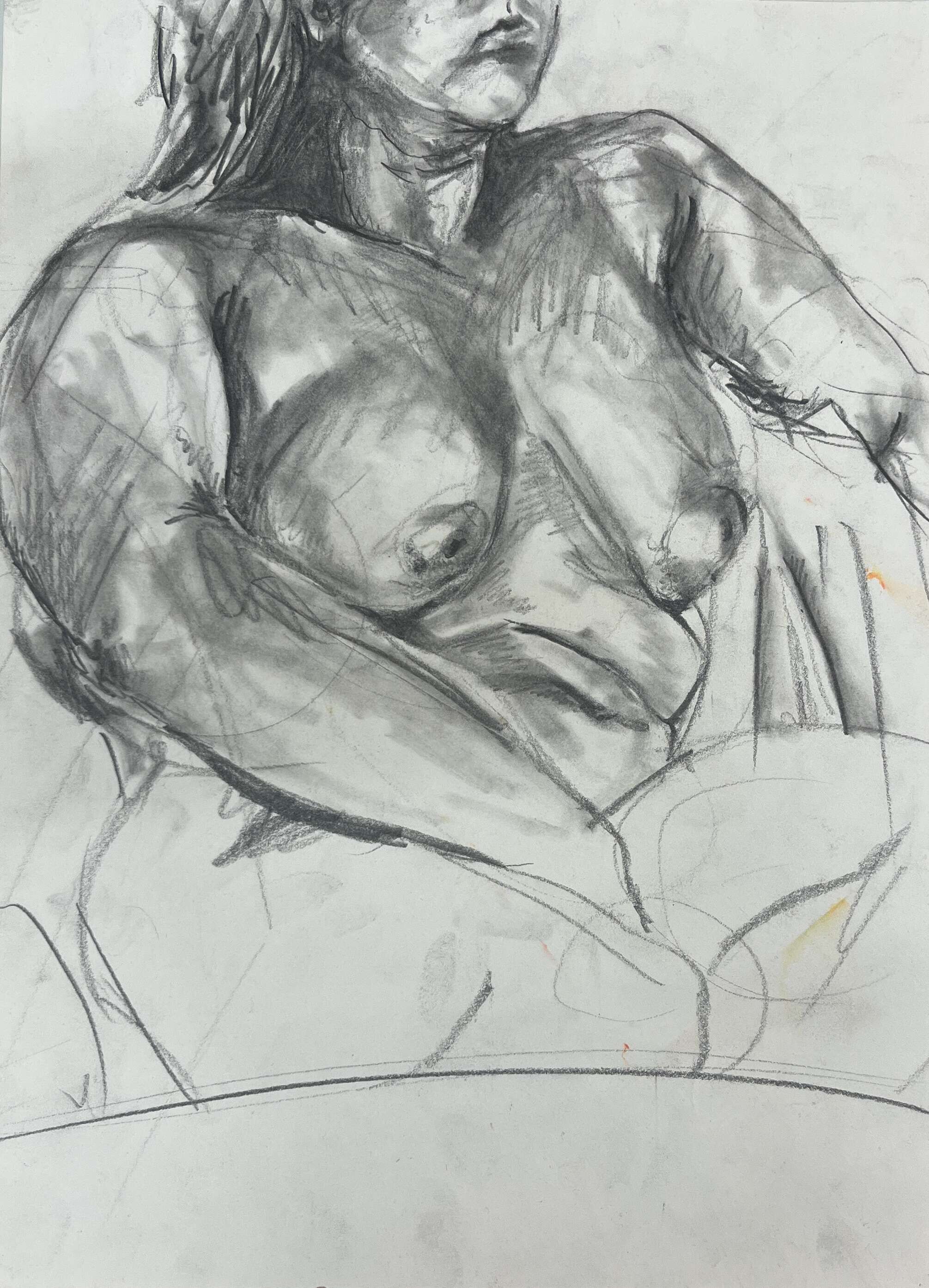 Weiblicher Akt sitzend - Leon Tho Barwig 1