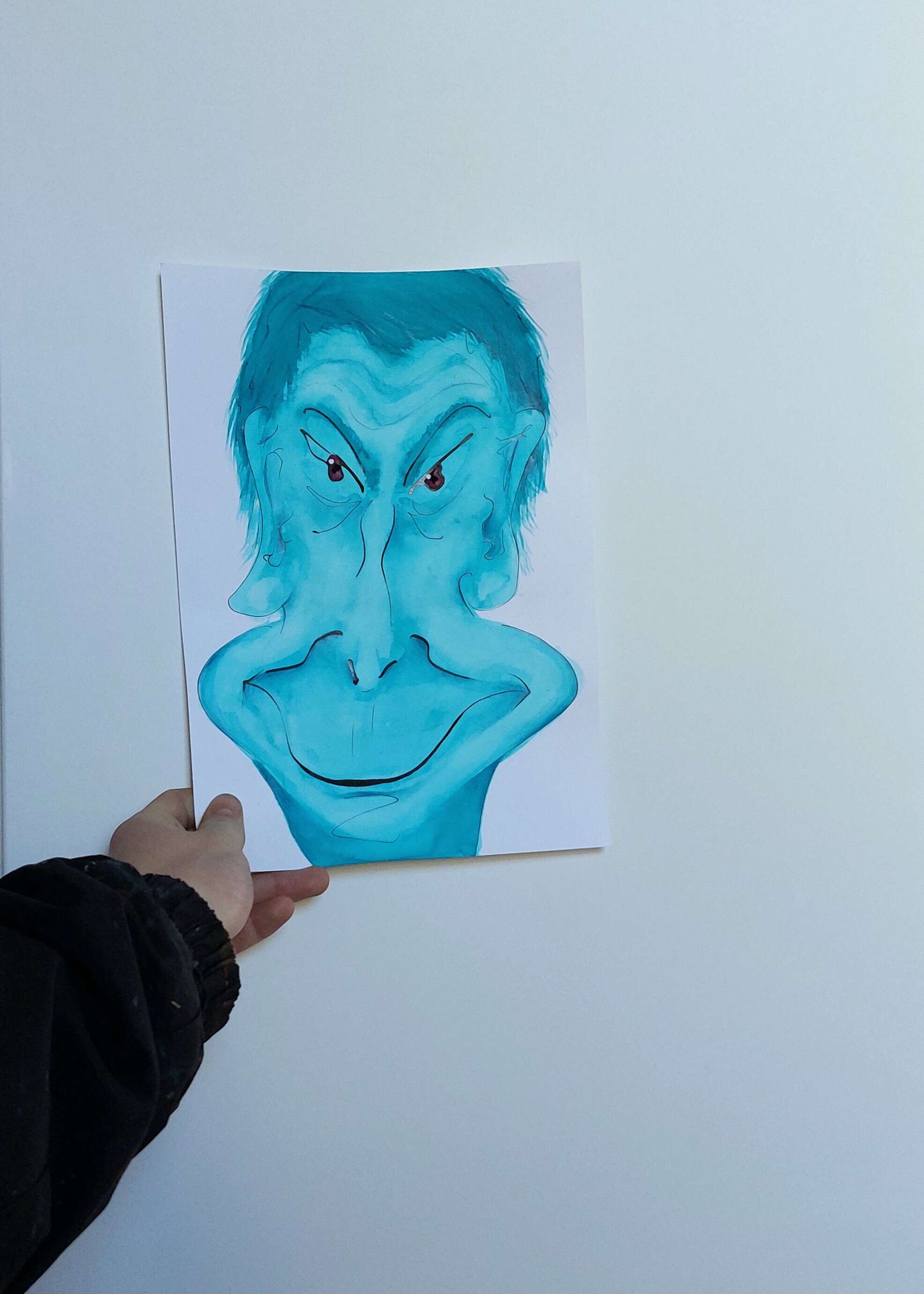 Durchdringender Blick - Karikatur eines Wesens - Alexander Straub 2