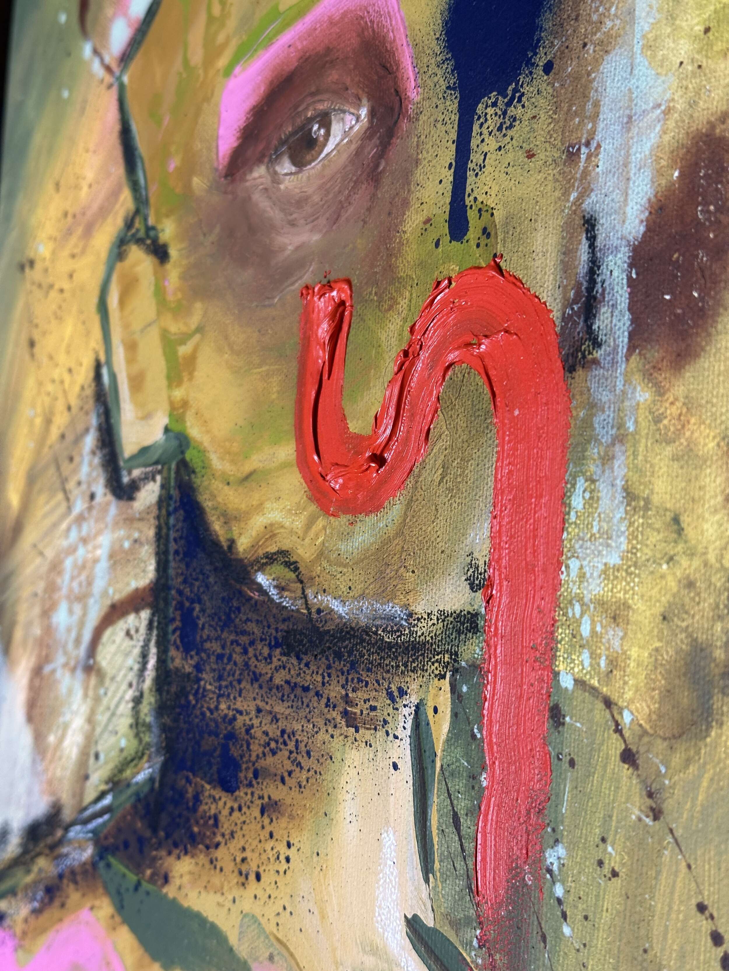 abstract portrait with a red curve (I) - Martin Collmann 1