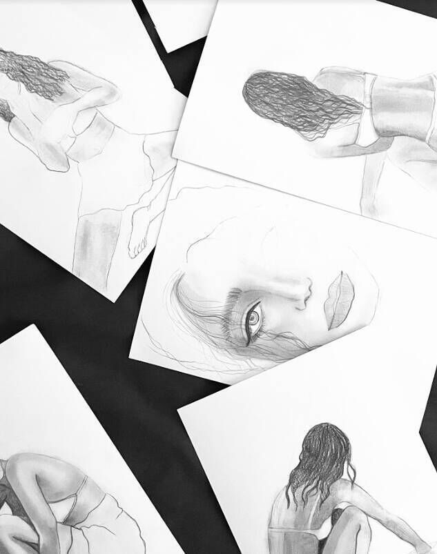Subtle sketch of a woman 6