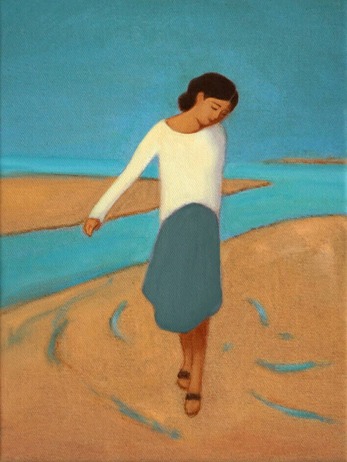 Frau am Meer II - Christian Herzig 1