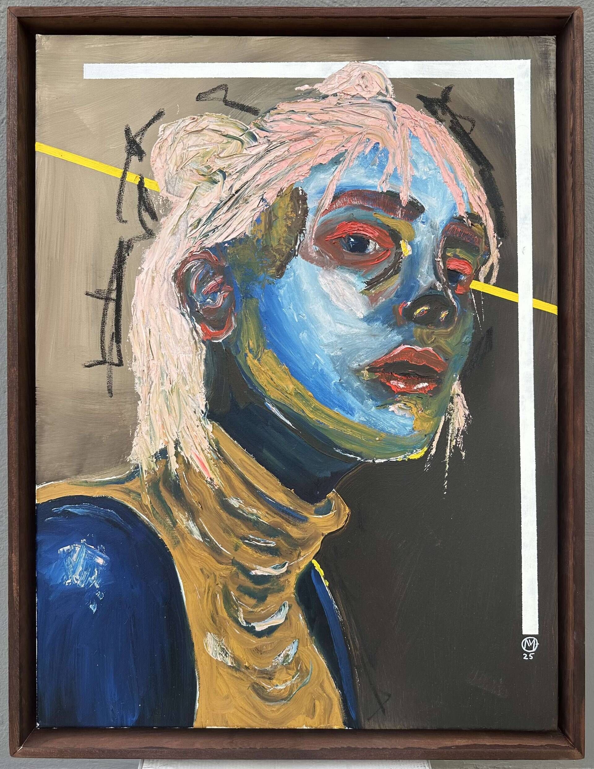 abstract portrait with pink hair (II) - Martin Collmann 1