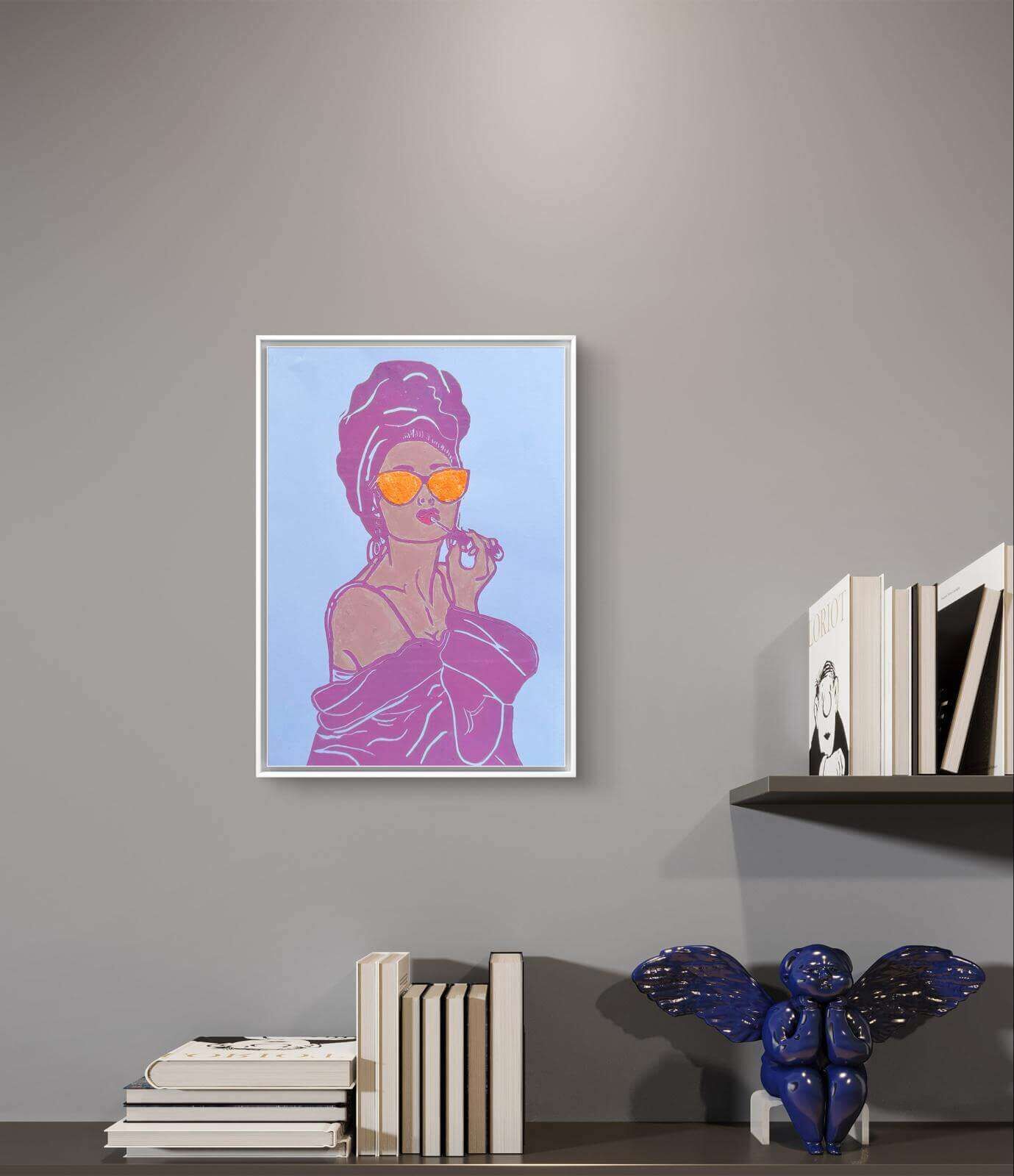 GLITZER GIRL 03 Linolschnitt - Sybille Stein 5