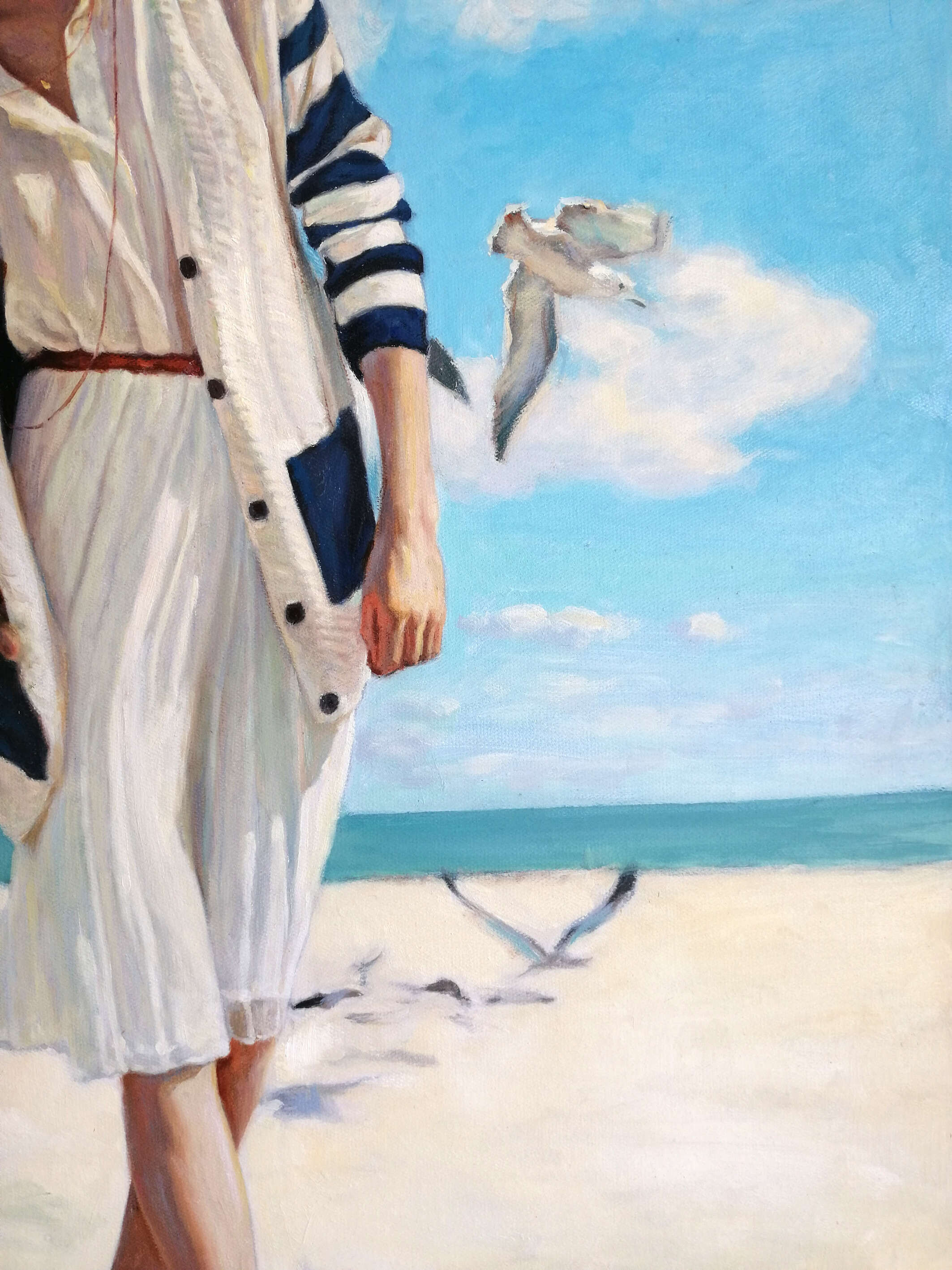 Frau mit Möven - Christian Herzig 1