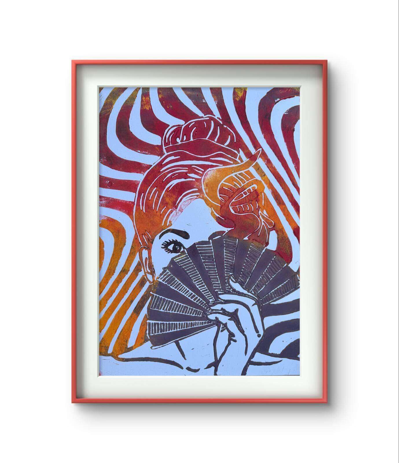 COLOURS OF LIVE III Linolschnitt - Sybille Stein 4
