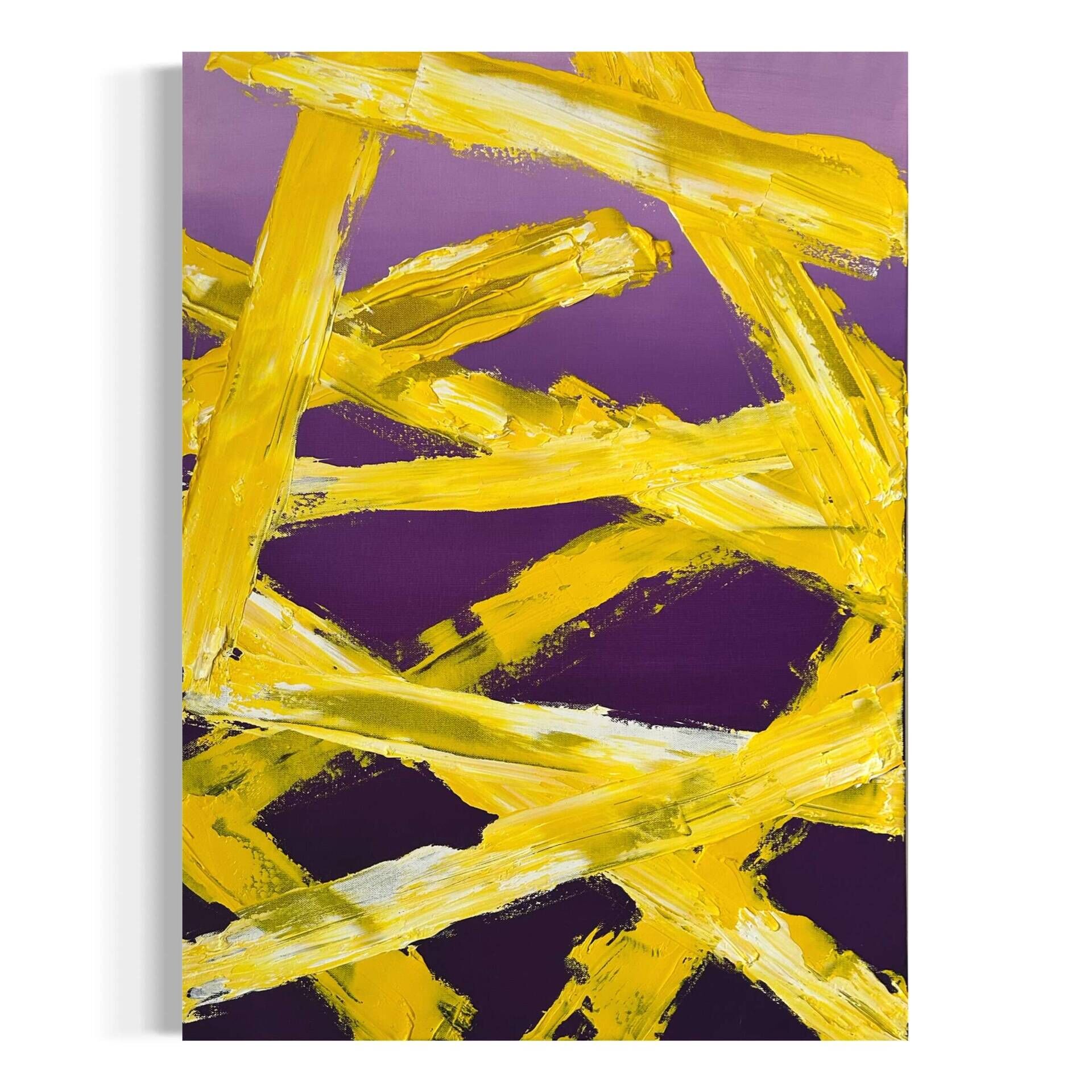 Yellow and Purple Abstract - Leonel Perez 2