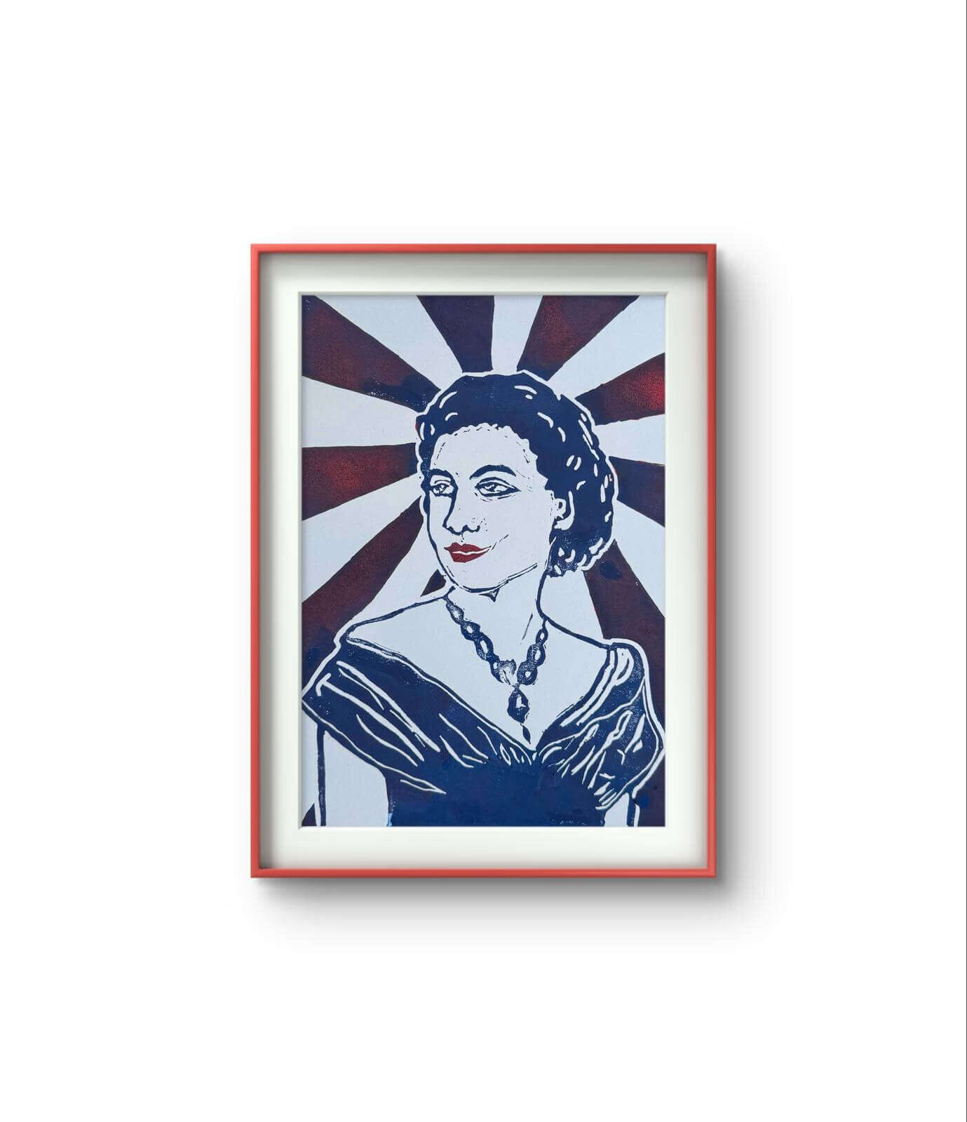 QUEENY I Linolschnitt - Sybille Stein 5