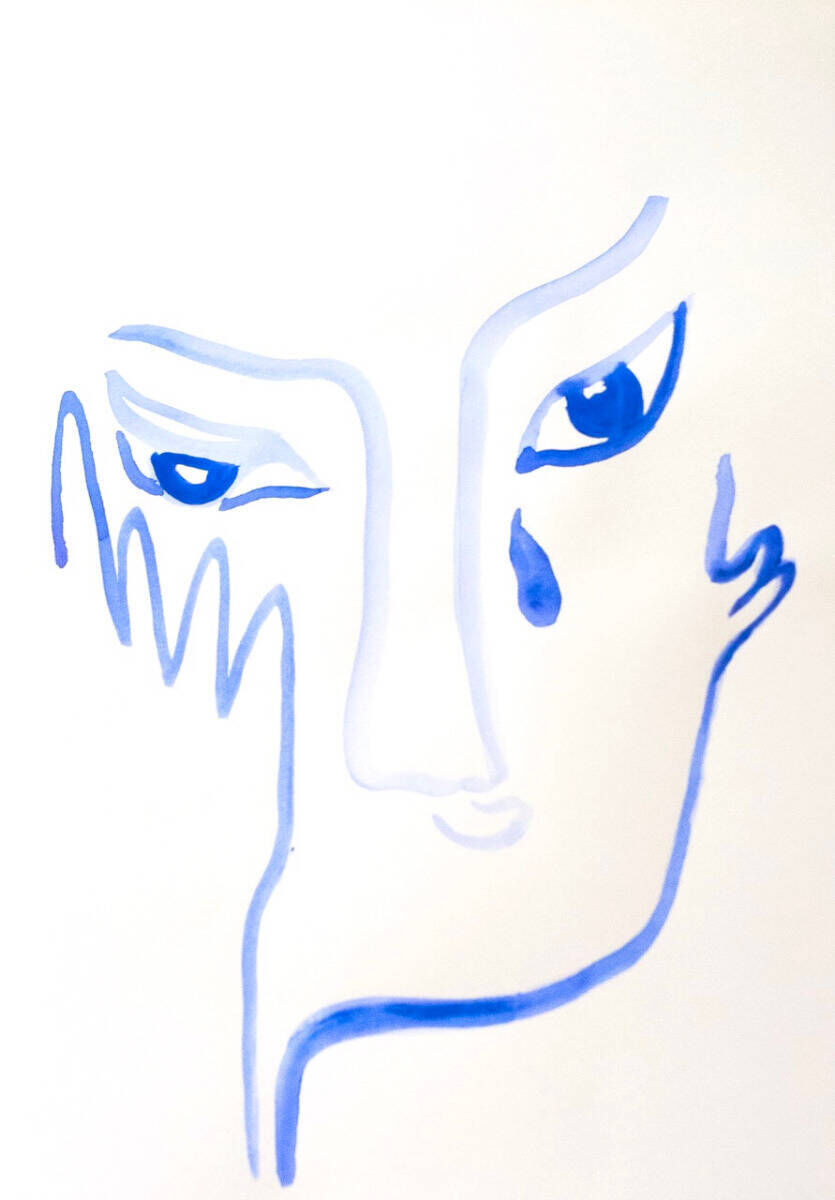 Blaues Gesicht II.