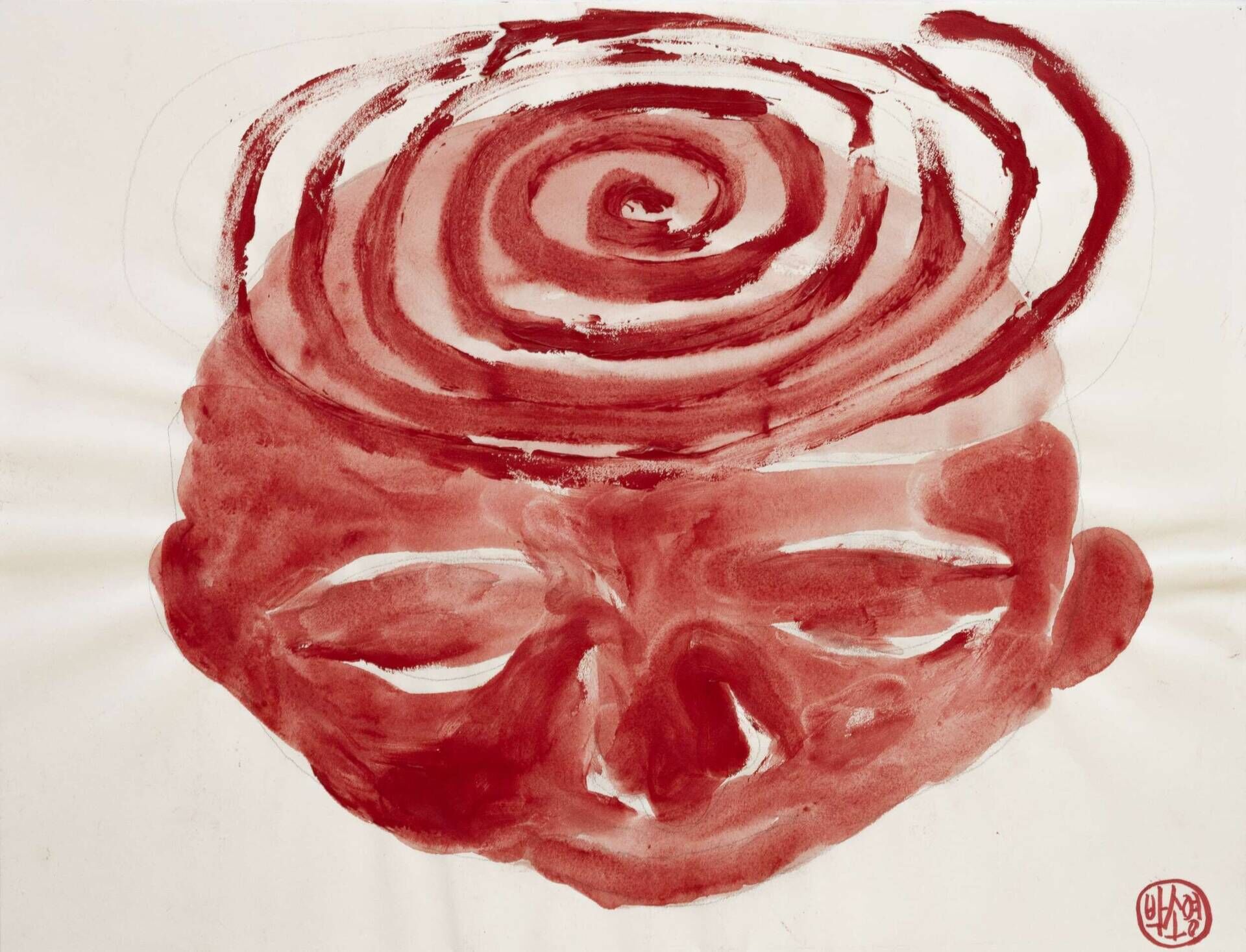 Rote Zeichnung (Gesicht-2) - Soyoung Park 1