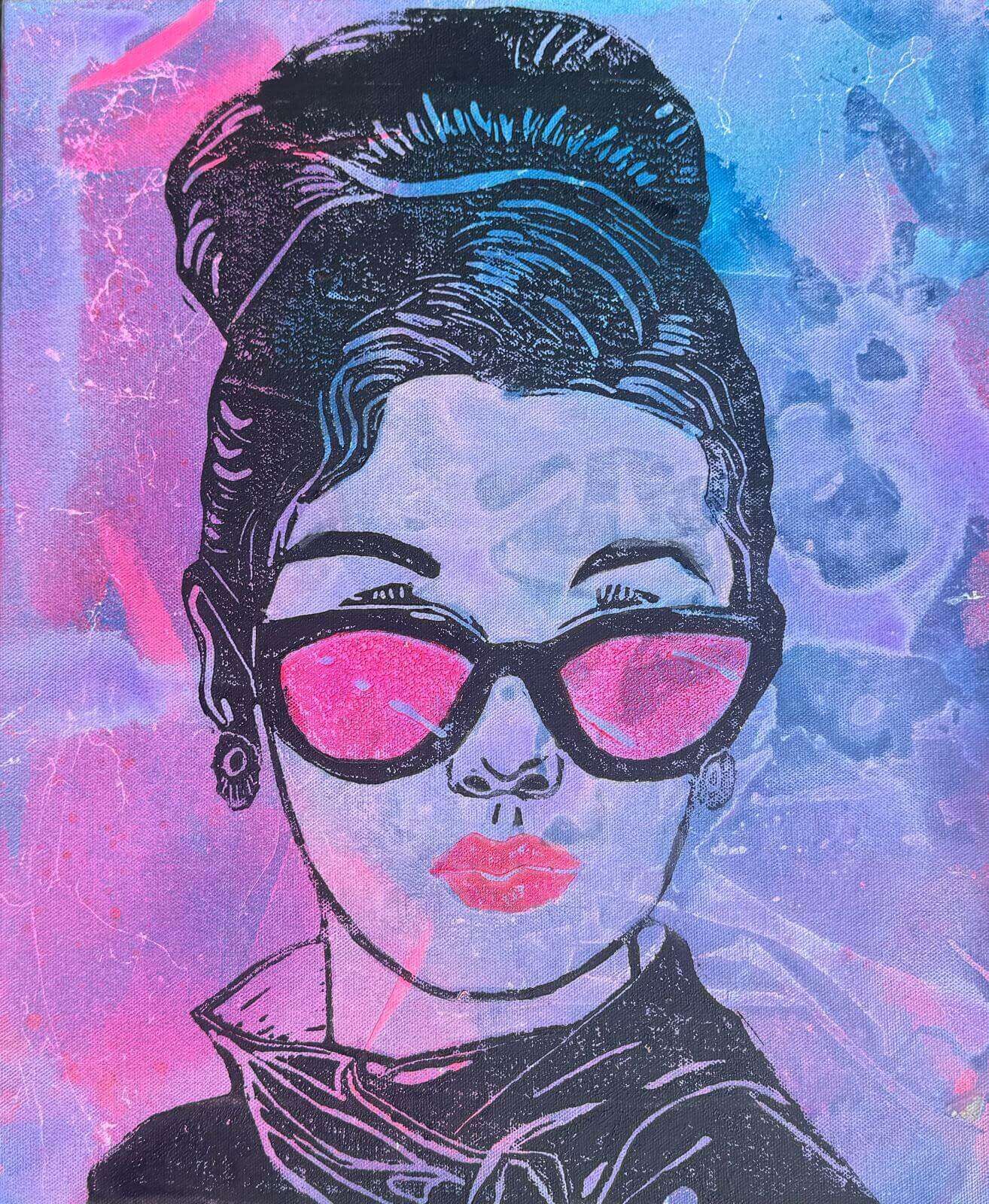 THE COOL COLOURGIRL 01 Linolschnitt - Sybille Stein THE COOL COLOURGIRL 01 Linolschnitt - Sybille Stein 1