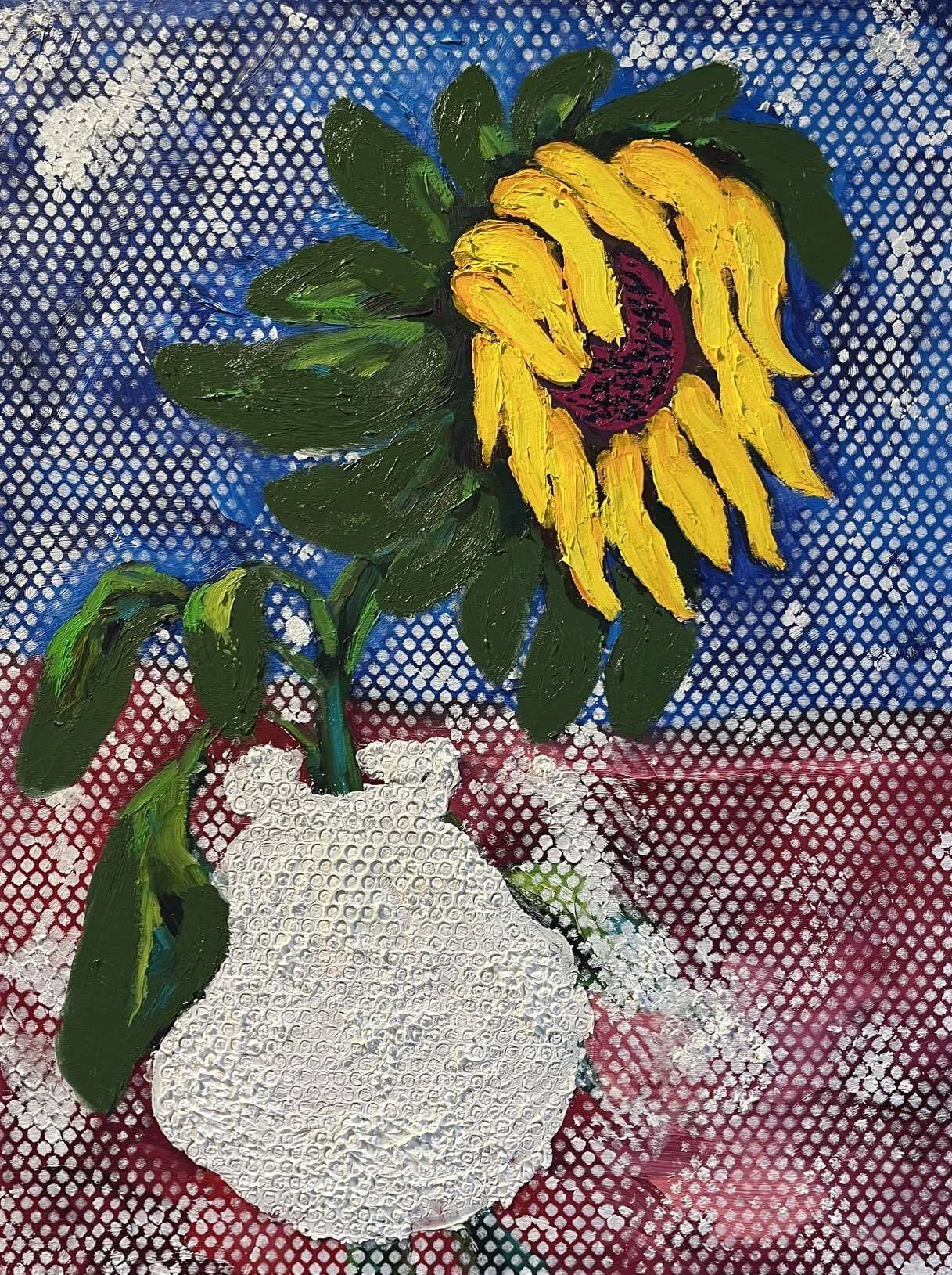 Die Sonnenblume in der Vase - Anna Hopfensberger 1