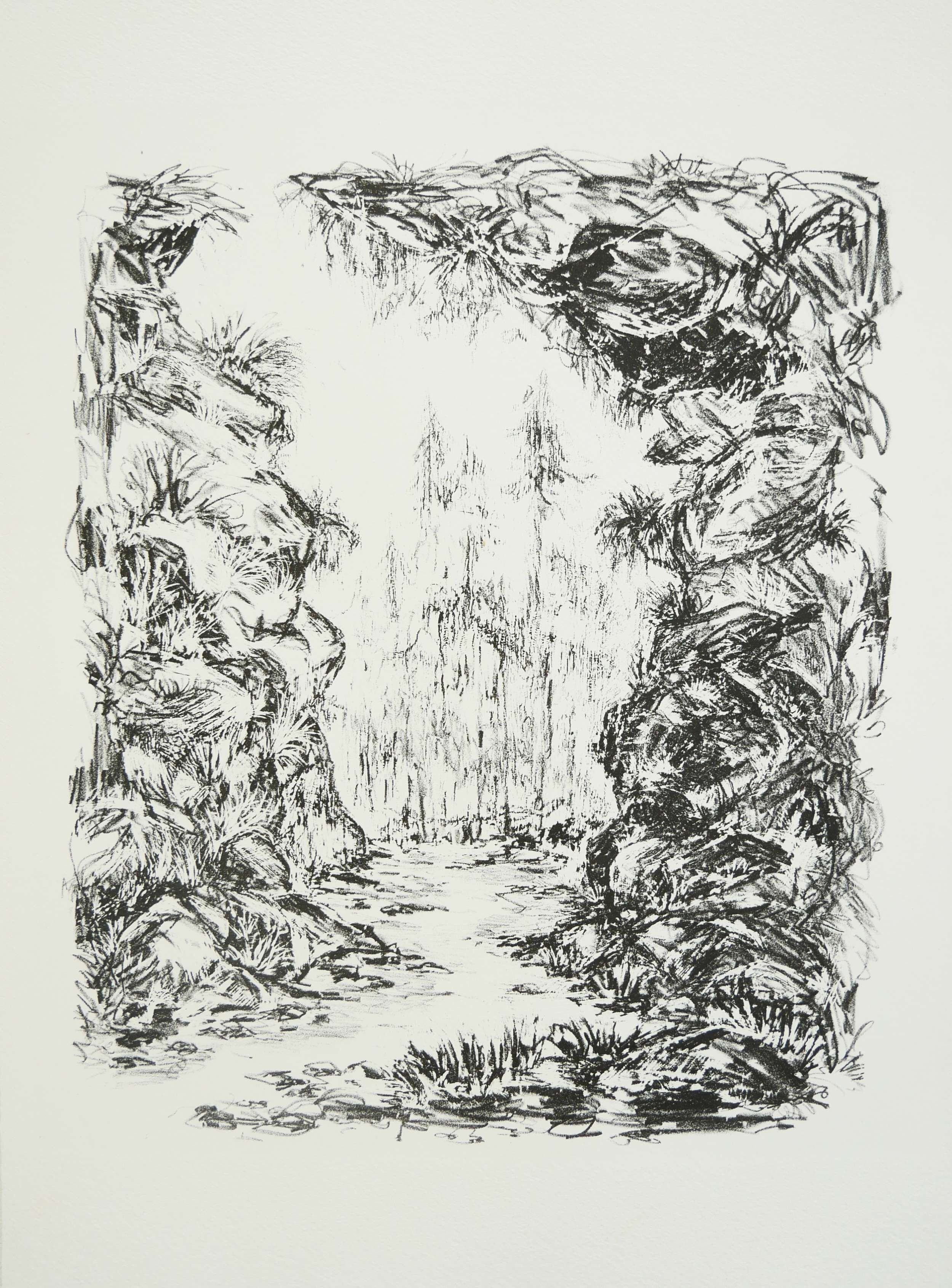 Sächsische Schweiz (Lithografie) - Theresa Haupt 2