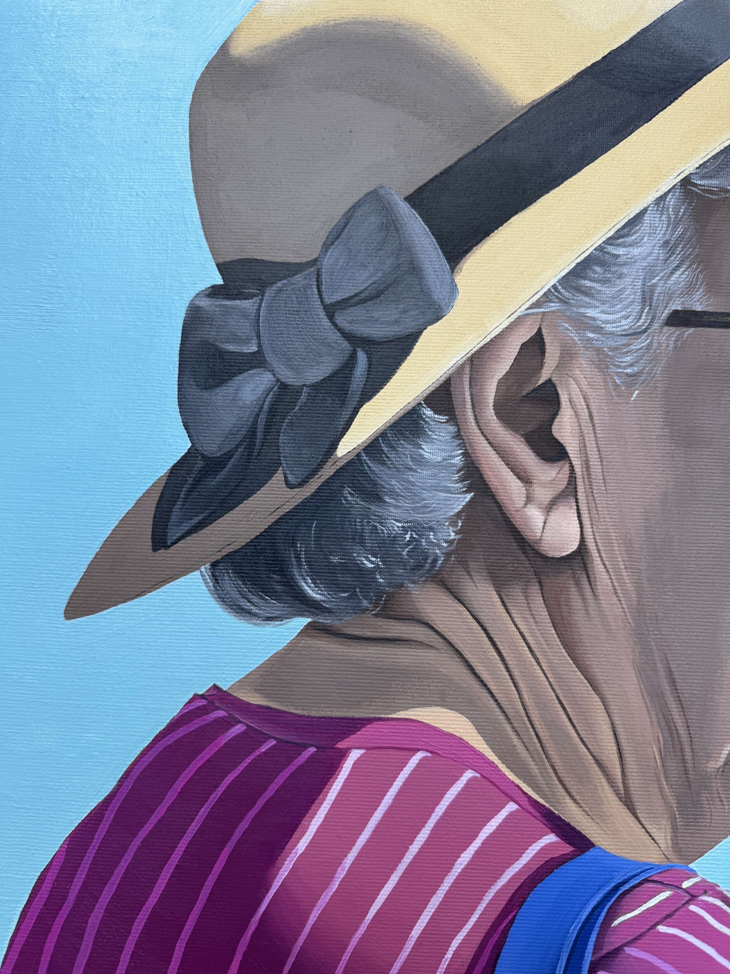 Dame in pink gestreiftem Oberteil - Julia Oleinicenko 5