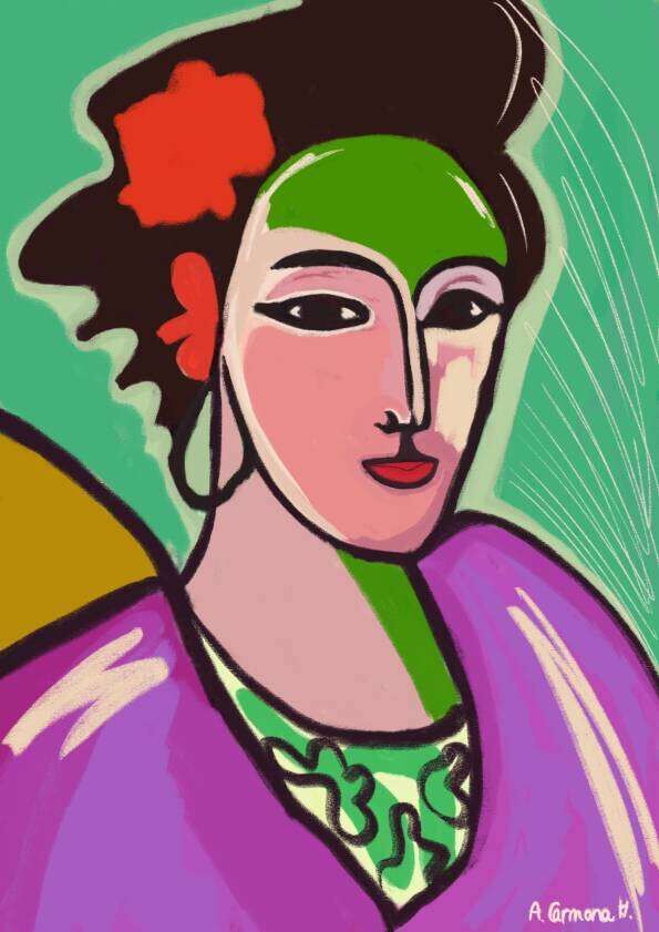Porträt mit Blumen  - Ana Carmona Hernandez 1