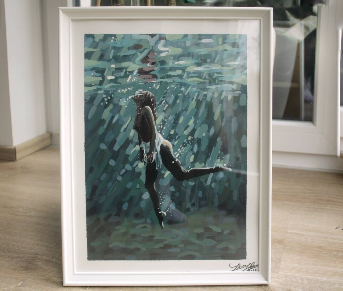 Regen im Wasser
