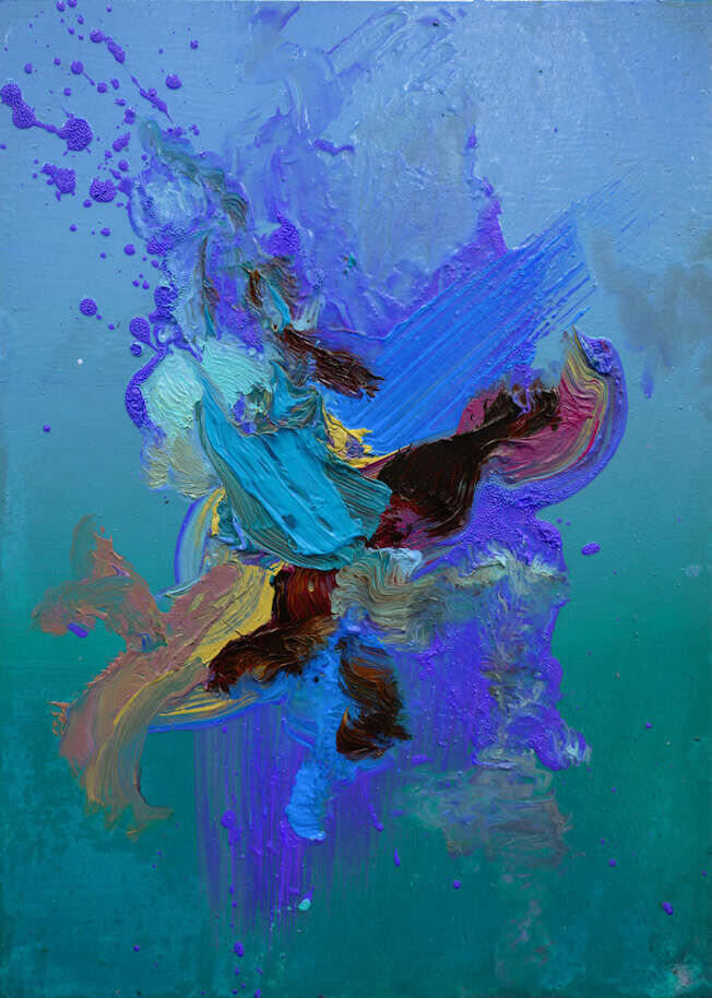 Testbenzin Triptychon blau - Christopher Schröder 1