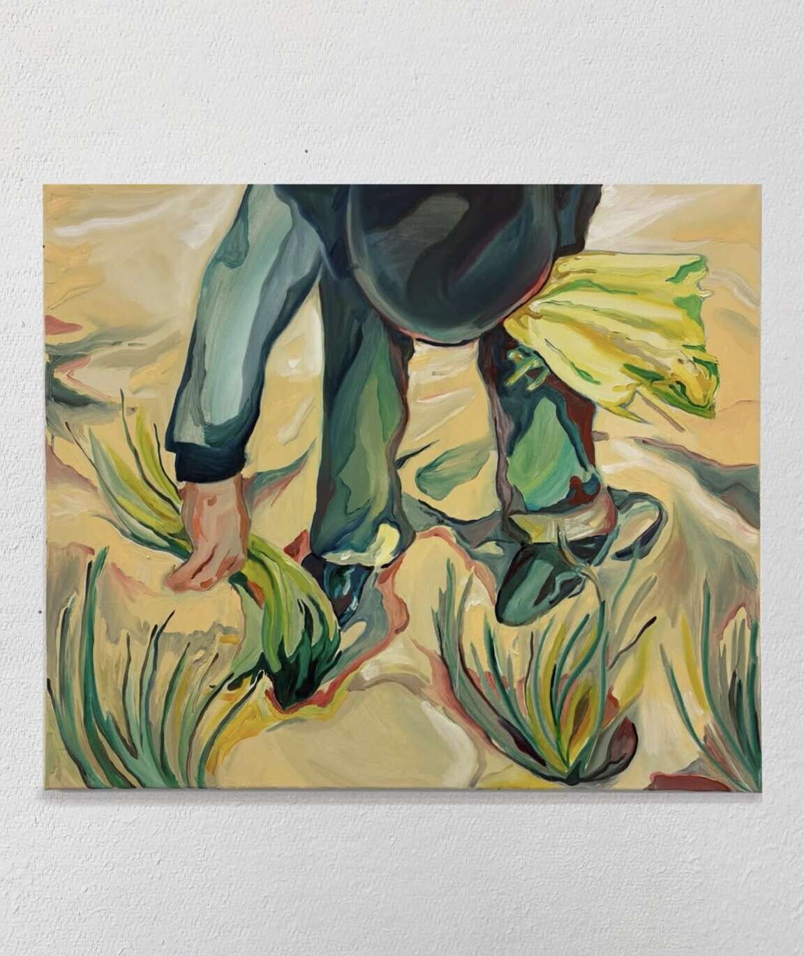 Einpflanzen und Festtreten des Halms - Jonathan Lützen 8